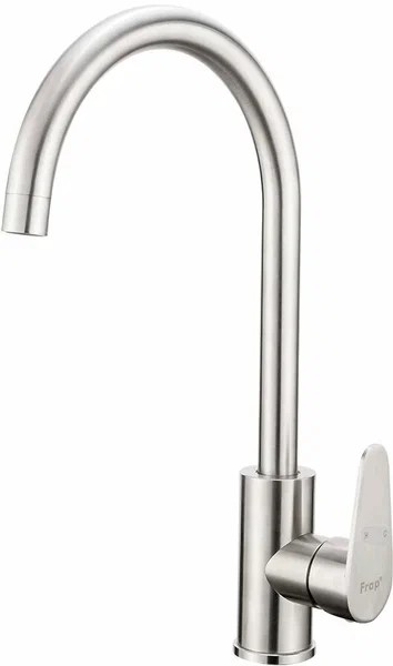 Смеситель д/кухни нерж/сталь FRAP F4048 (высокий гуск) - изображение №1