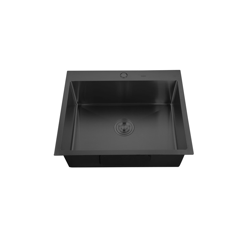Мойка из нержавеющей стали ZERIX ZH5045-215.SUS304 NANO-BLACK (3.0/0.8 мм) (с сифоном) - Изображение №1
