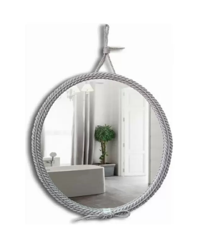 Зеркало  650 круглое "Вестерн" (декор-канат) Silver Mirrors - Изображение №1