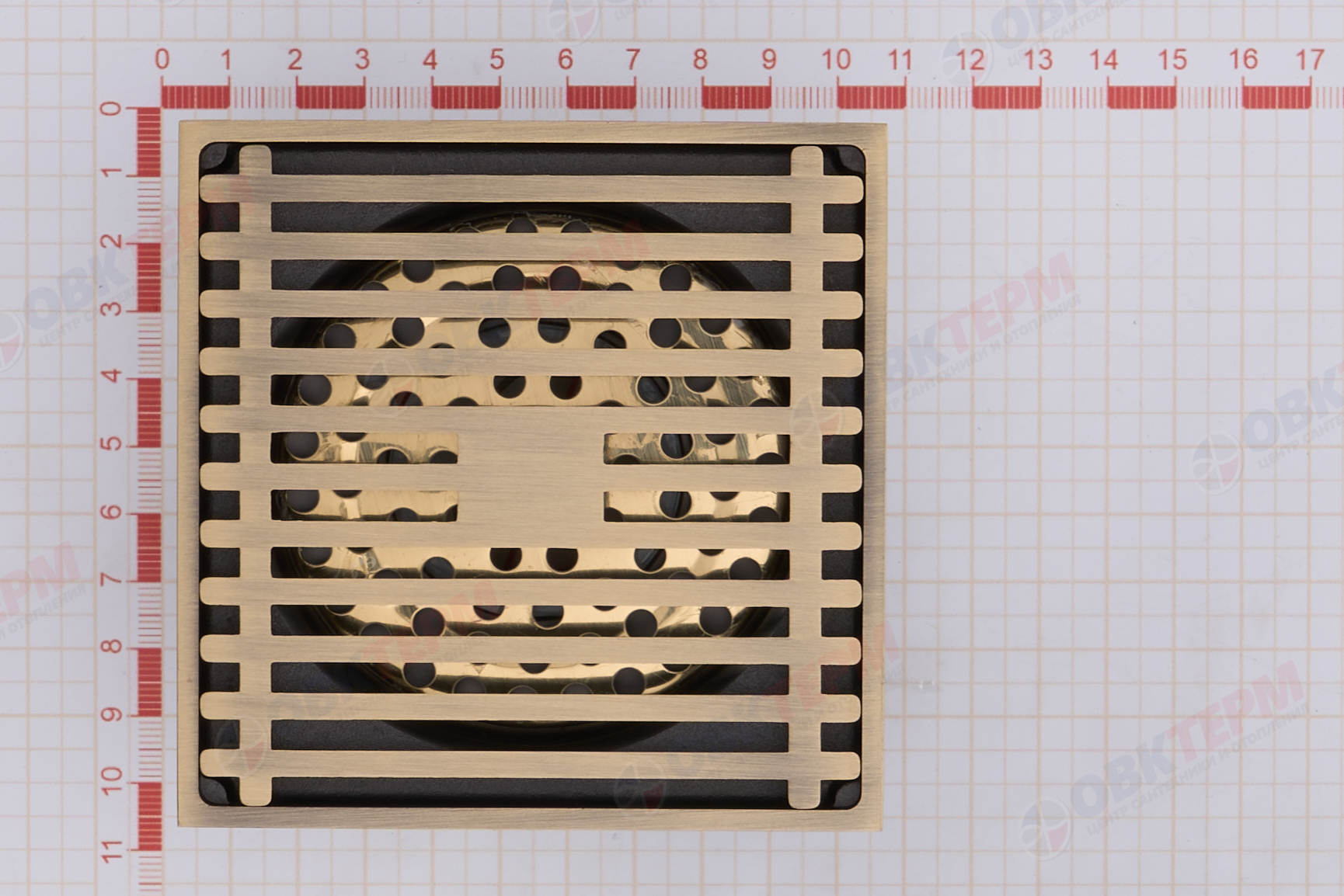 Душ  трап верт. бронза  "G81004-4" 10*10 GAPPO - Изображение №4