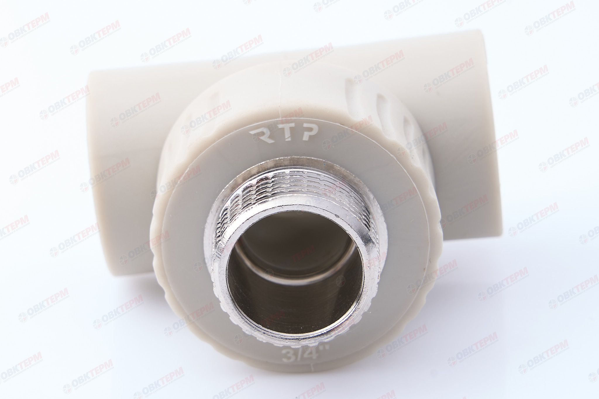 Тройник с МРН 25 * 3/4" * 25    СЕРЫЙ PP-R   (RTP)     (60/15) - Изображение №3