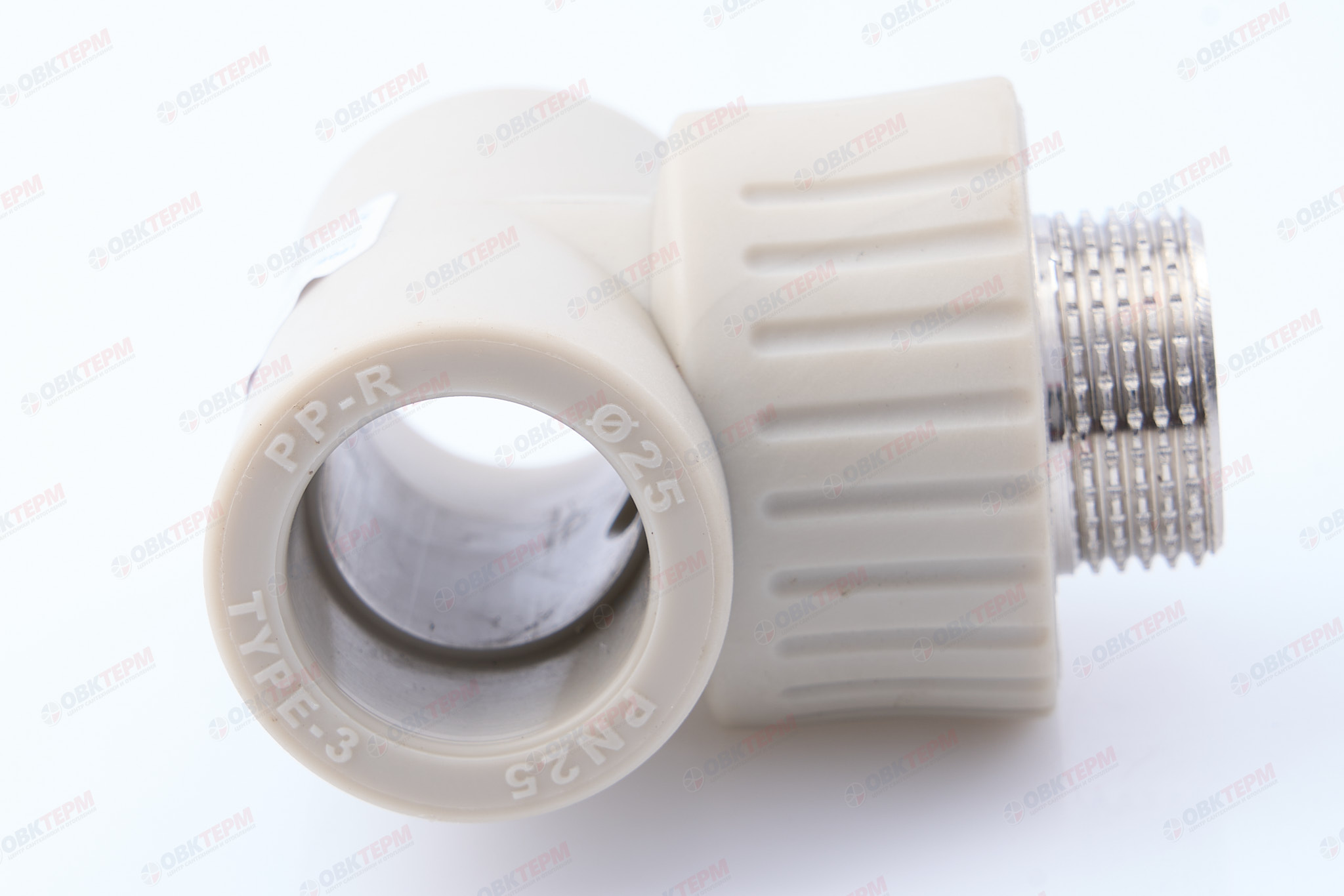 Тройник с МРН 25 * 3/4" * 25    СЕРЫЙ PP-R   (RTP)     (60/15) - Изображение №4