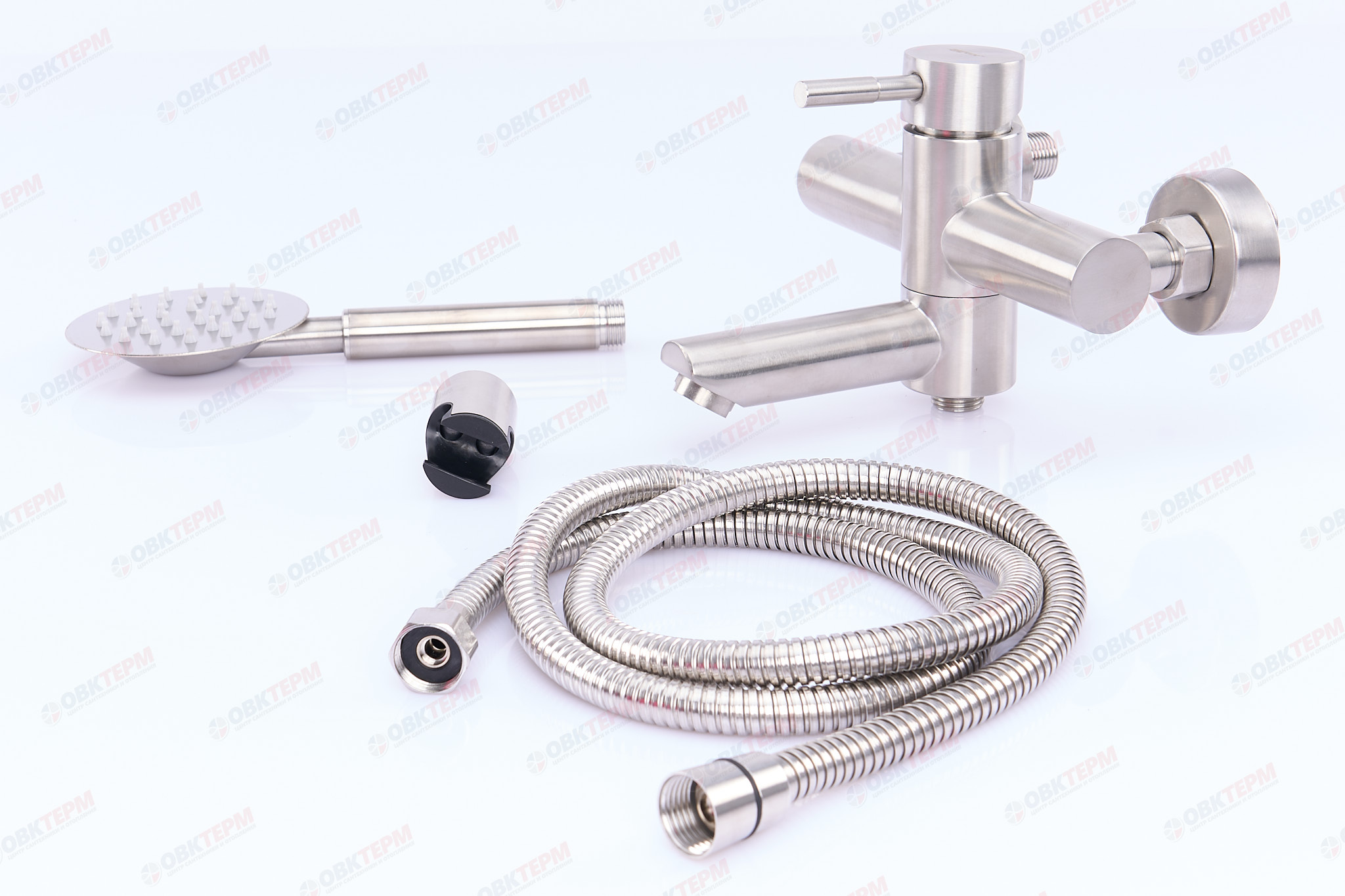 Смеситель д/ванны короткий нерж/сталь ZERIX SUS-009 (EURO)  12 шт/ящ - миниатюра №2