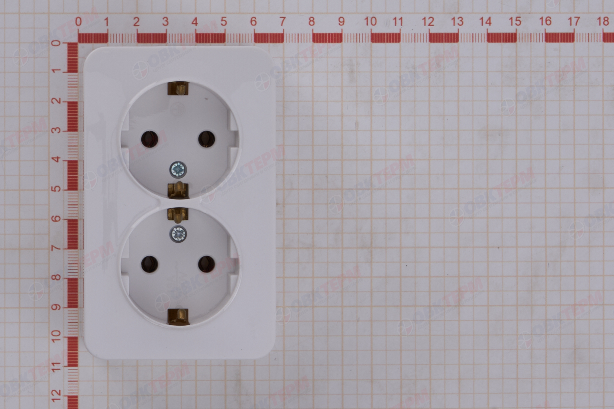 Розетка 2-местная с/з открытой установки, 250В, 16А, IP20, серия София, белый, MST16-12-01 - Изображение №5