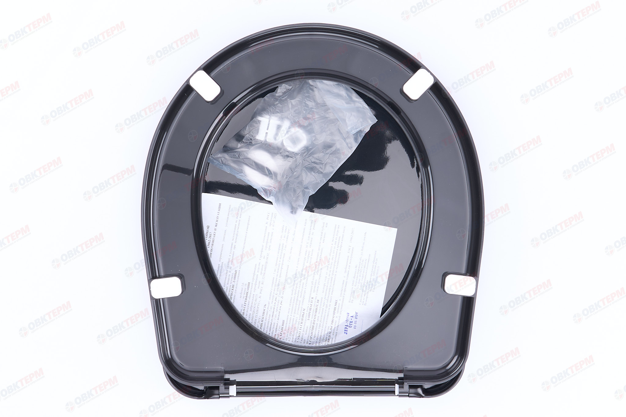 Сиденье для унитаза ROSA ЛИРА Черный кракелюр - миниатюра №2