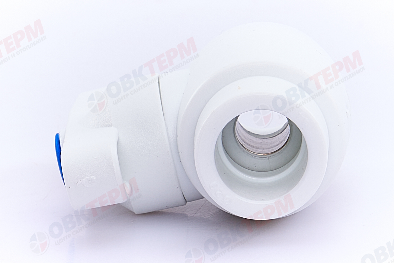 Кран пластиковый шаровый  20  (латунный  шар)  стандарт  БЕЛЫЙ PP-R   (RTP)    (60/1) - Изображение №4