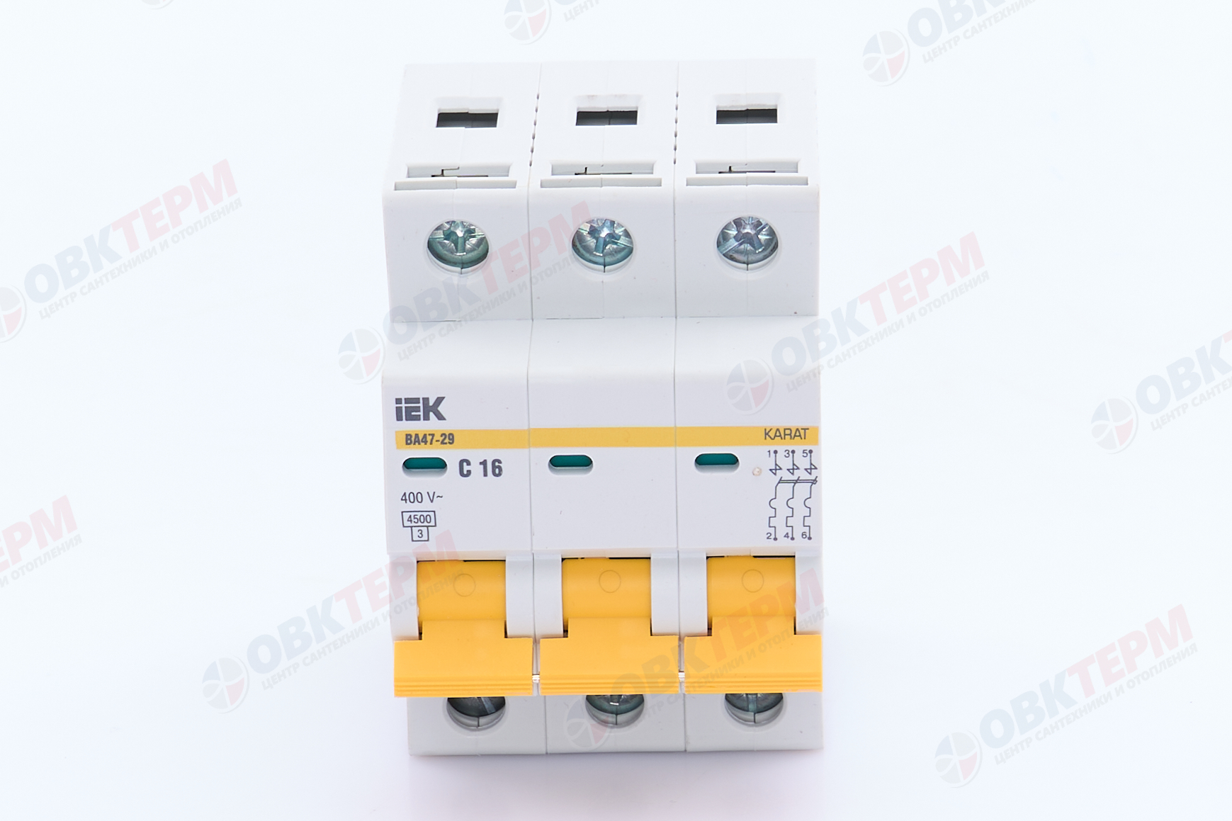 Выключатель автоматический модульный 3п C 16А 4.5кА ВА47-29 KARAT IEK - миниатюра №10