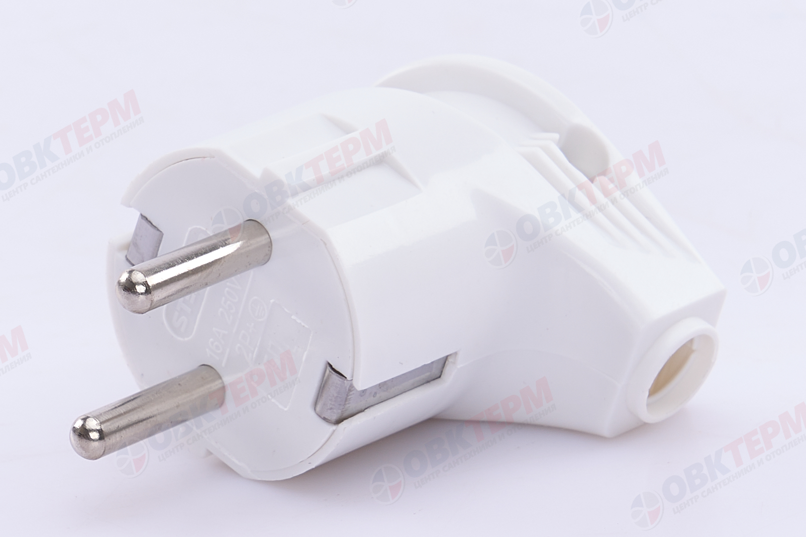 Вилка угловая с/з STEKKER, PPG16-46-202, пластик, 250В, 16A, IP20, белый - Изображение №2