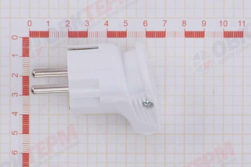 Вилка угловая с/з STEKKER, PPG16-46-202, пластик, 250В, 16A, IP20, белый - миниатюра №6