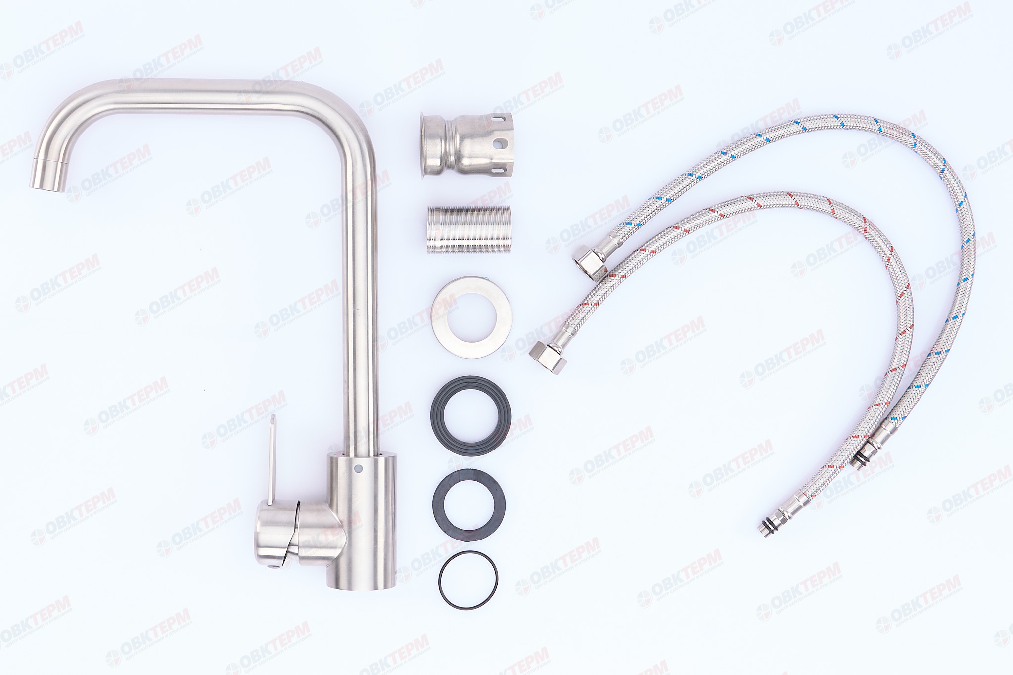 Смеситель д/кухни нерж/сталь MIXXUS FAN-011-G  (10 шт/ящ) - миниатюра №3