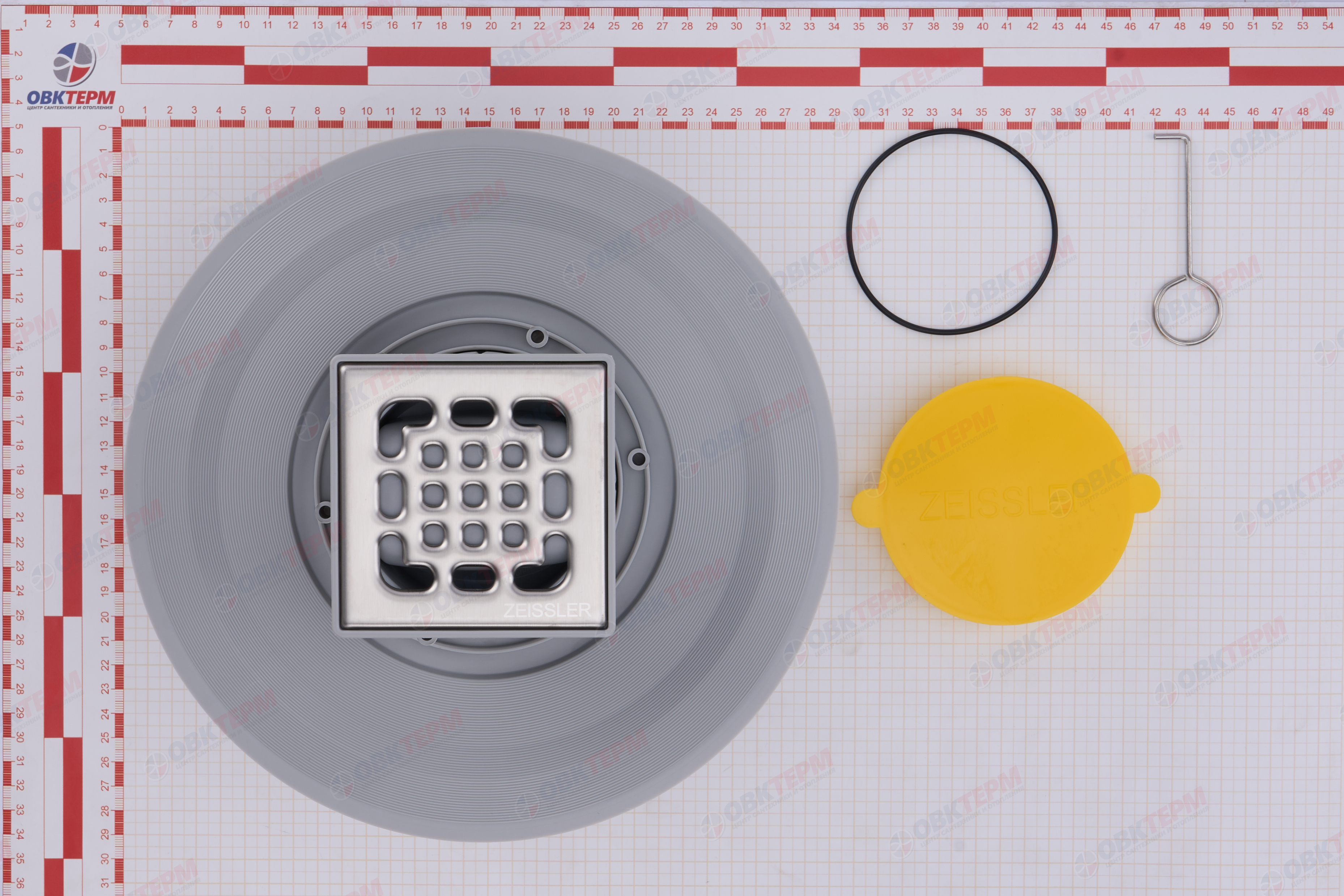 Трап 50 вертикальный  10*10 с сухим затвором ZEISSLER (1шт/4шт упак) - Изображение №5