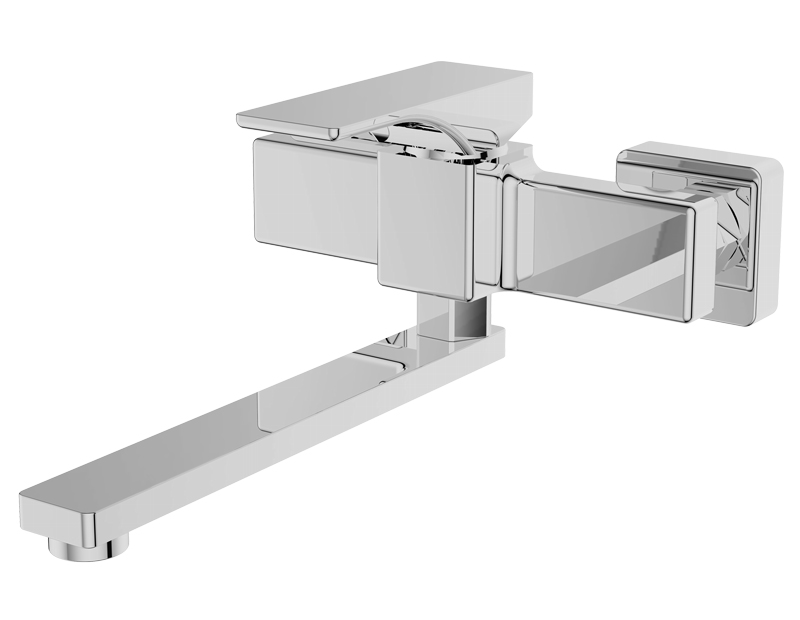 Смеситель д/кухни НАСТЕННЫЙ KOER KB-73010-01 /латунь /35мм (Цвет хром)  (8шт/ящ) - Изображение №1
