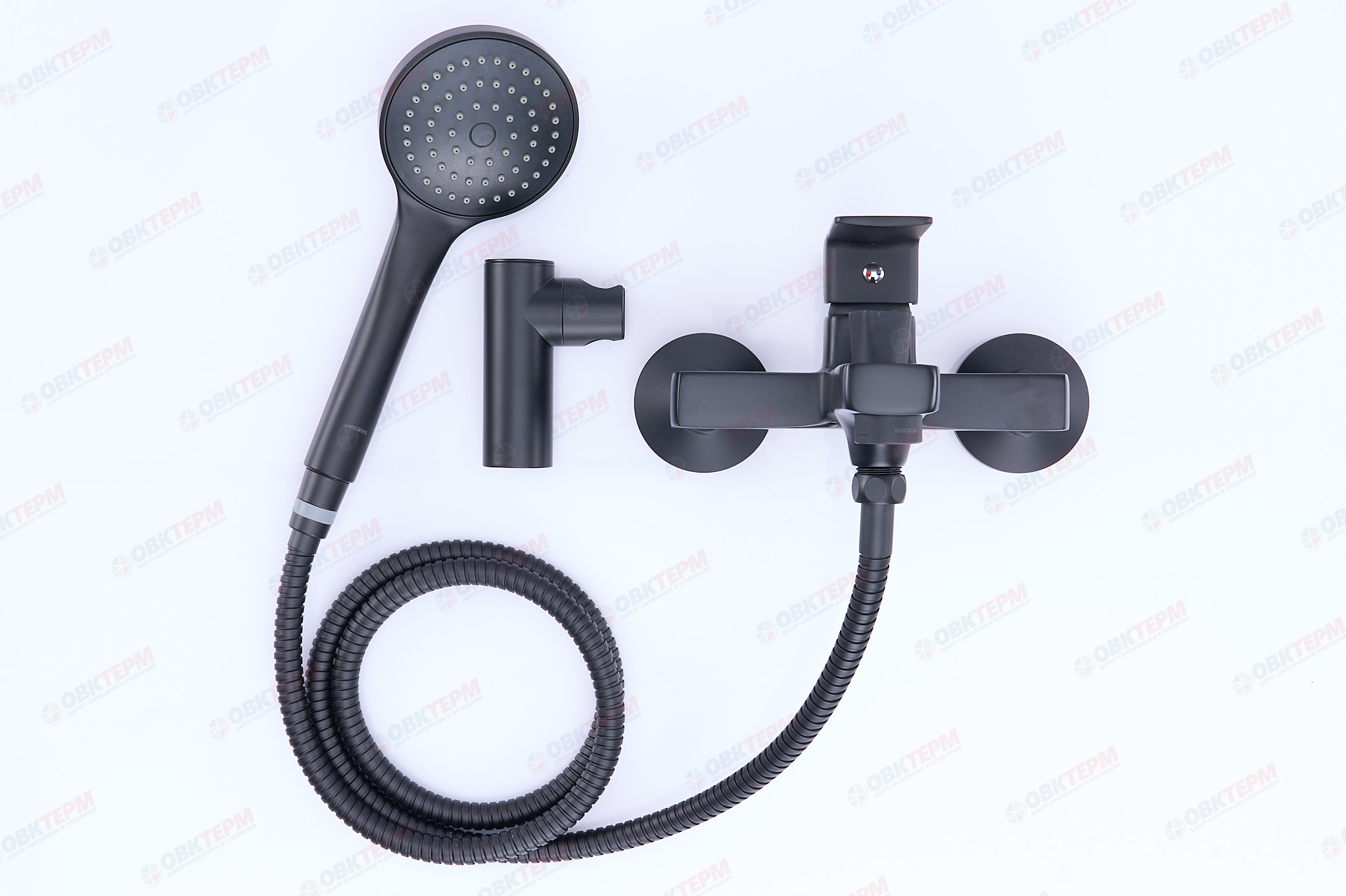 Смеситель д/ванны корот. MIXXUS PREMIUM KUBUS 009 Ø40 EURO BLACK  (8 шт/ящ) - миниатюра №2