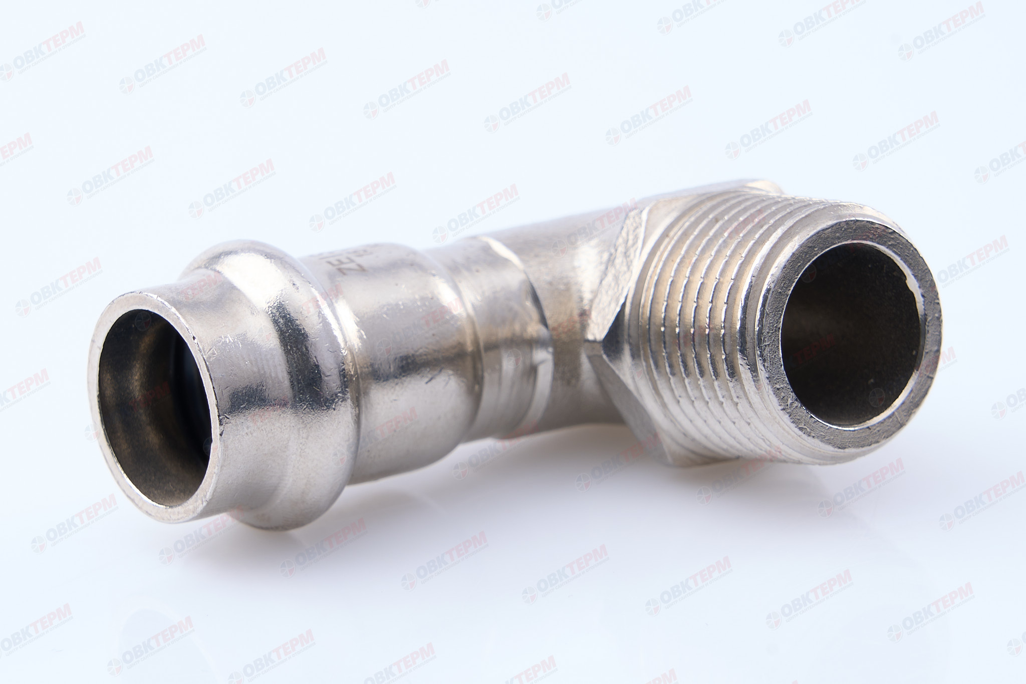 Угол пресс из нерж.ст.  15 х 1/2"Н    TIM  (130/5) - Изображение №1