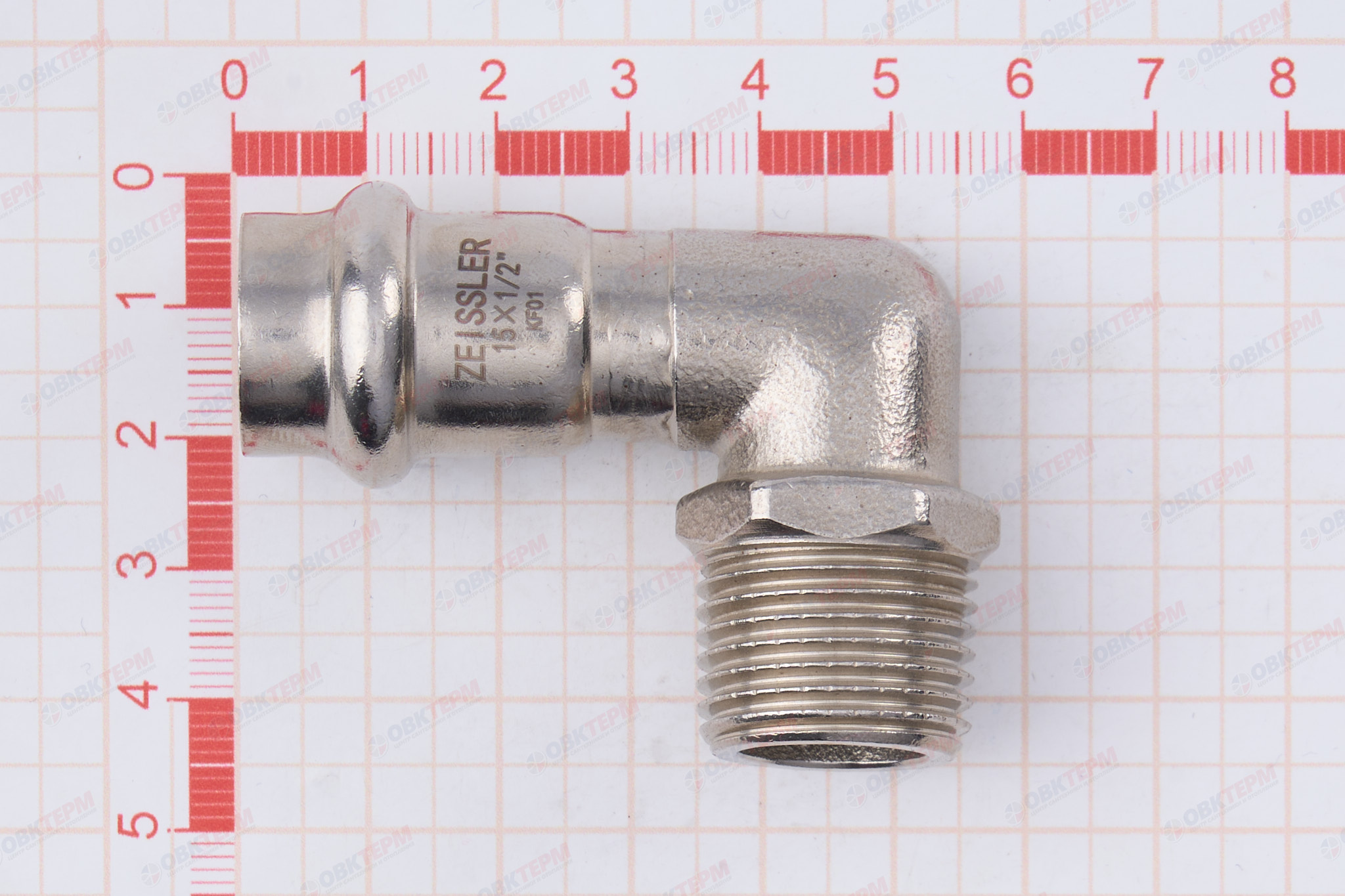 Угол пресс из нерж.ст.  15 х 1/2"Н    TIM  (130/5) - Изображение №5