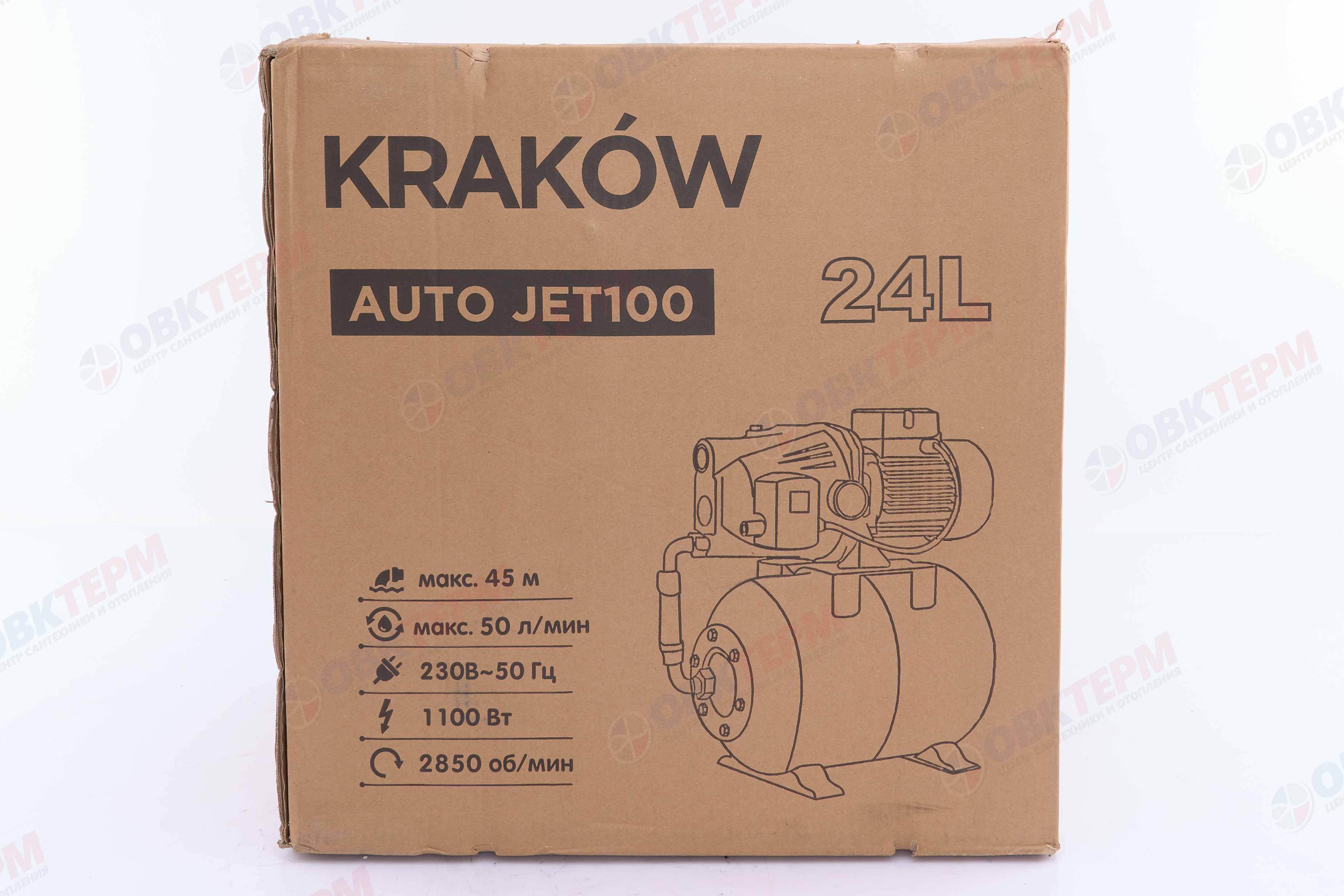 Станция насосная  AUTO JET 100  KRAKOW  (1.1кВт/50л.м./45м) - миниатюра №6