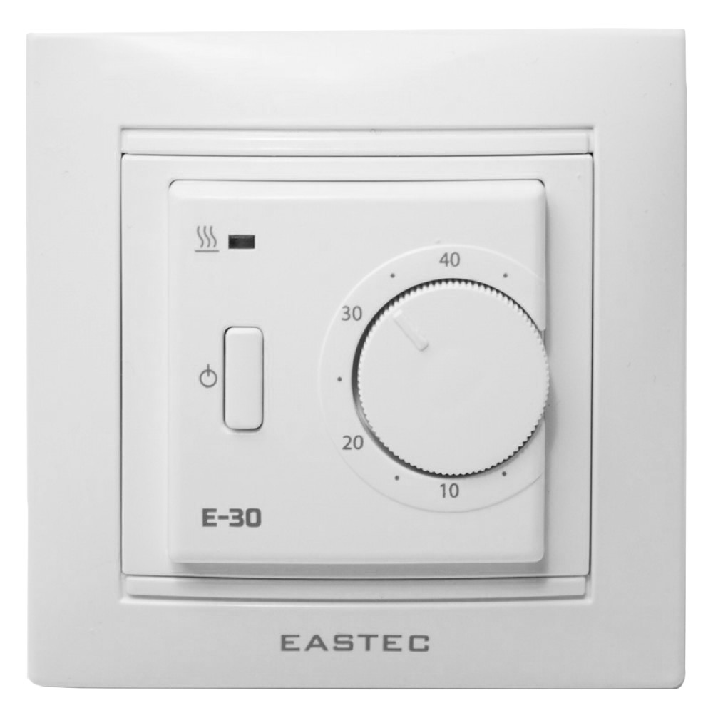 Терморегулятор EASTEC Е-30 белый механ. (Встраиваемый 3,5 кВт) - Изображение №1