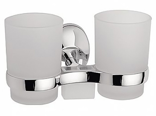 Держатель с 2-мя стаканами (стекло)  ZERIX ZX0950 / Z3316 (LR3308)    (40 шт/ящ) - Изображение №1