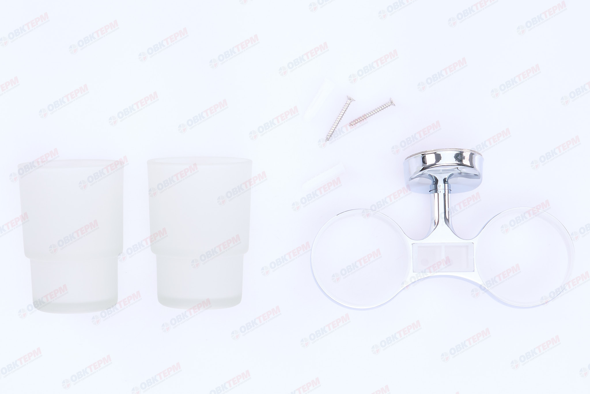 Держатель с 2-мя стаканами (стекло)  ZERIX ZX0950 / Z3316 (LR3308)    (40 шт/ящ) - Изображение №3