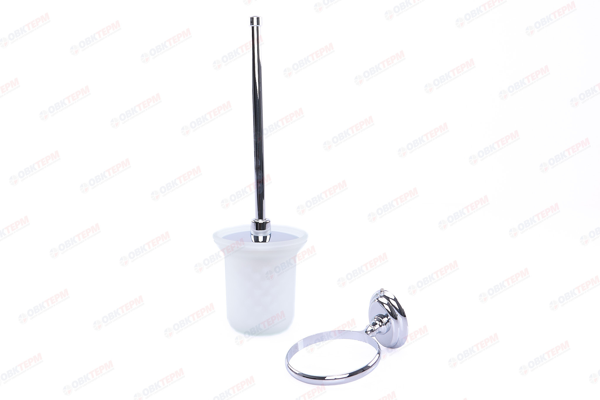 Ершик настенный с крышкой  (стекло) ZERIX LR1510 (Z1519)   (40 шт/ящ) - Изображение №2