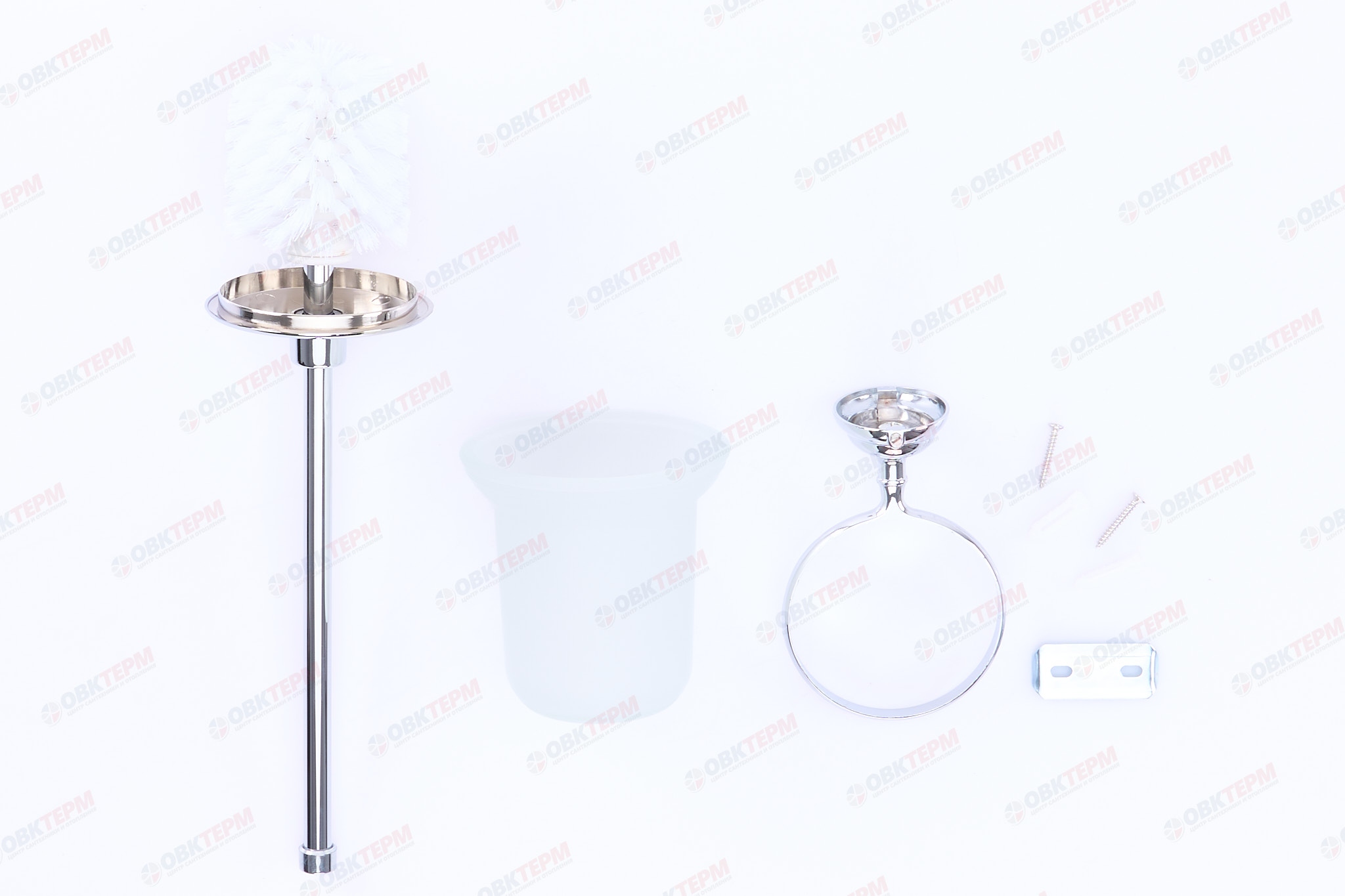 Ершик настенный с крышкой  (стекло) ZERIX LR1510 (Z1519)   (40 шт/ящ) - Изображение №3