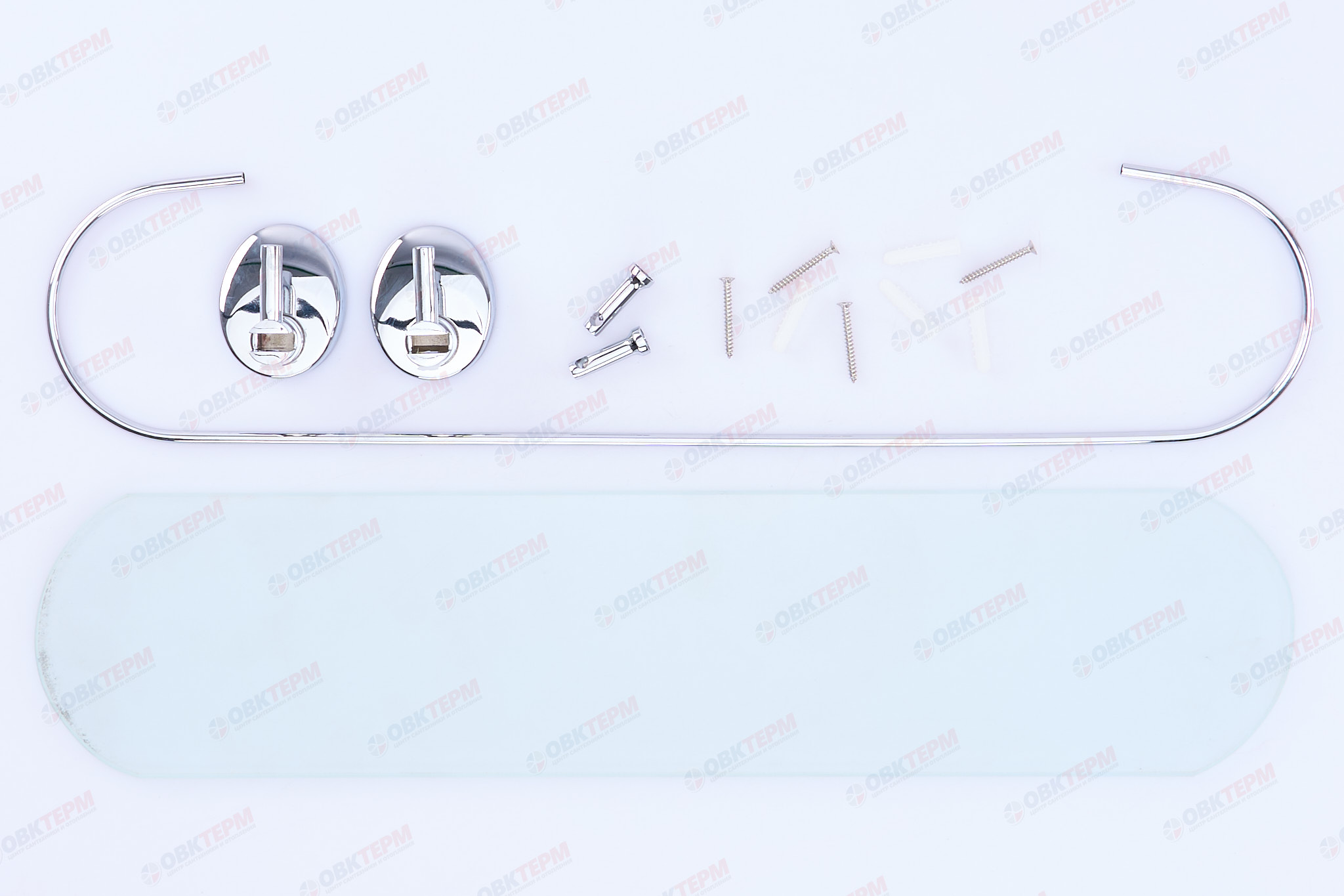 Полка одинарная с откидным ограничителем 520х120мм  ZERIX LR3307-1    (10 шт/ящ) - миниатюра №3