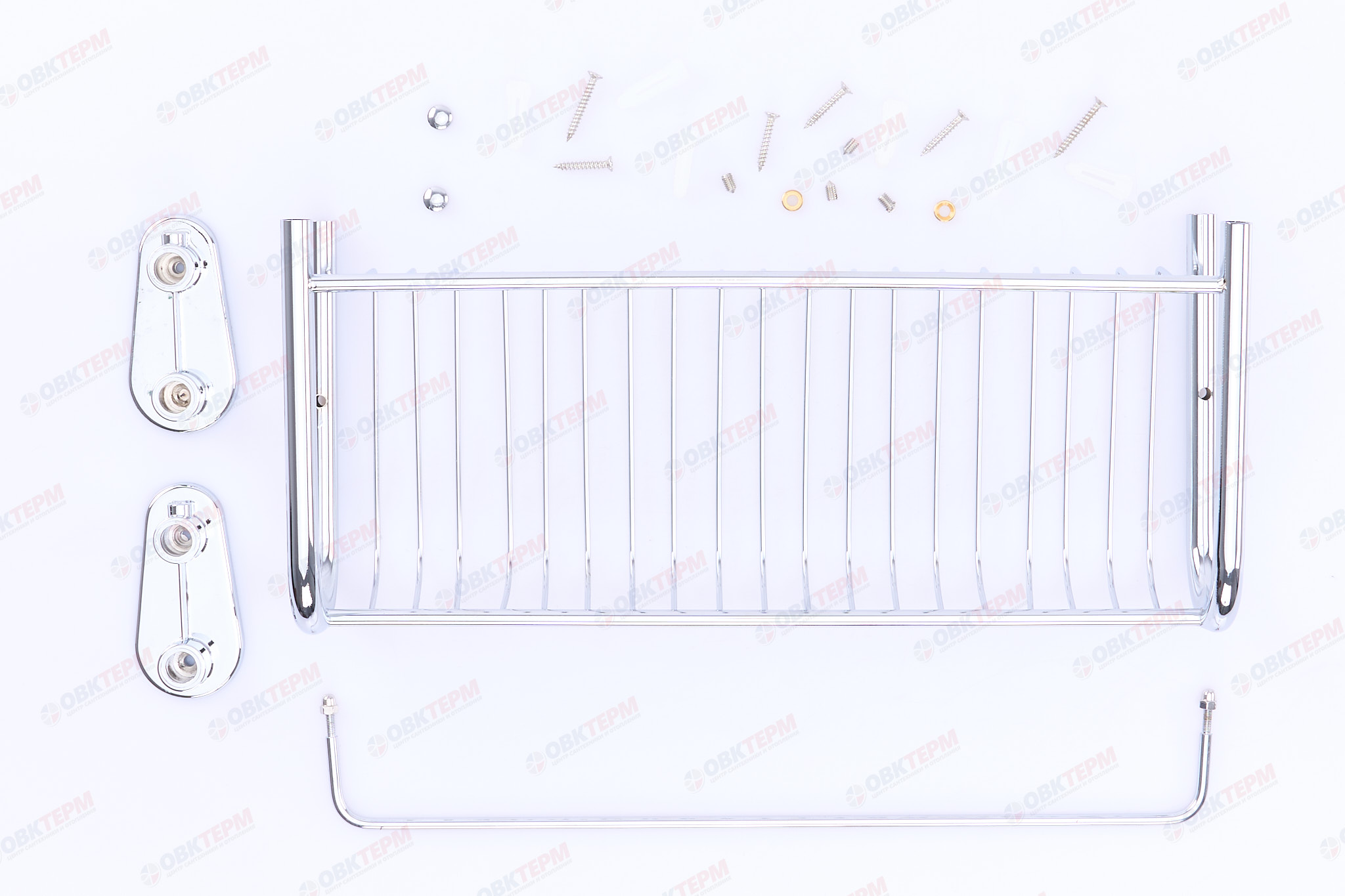 Полка прямоугольная с нижним держателем (решетка)  350х150мм   ZERIX LR336   (20 шт/ящ) - Изображение №4