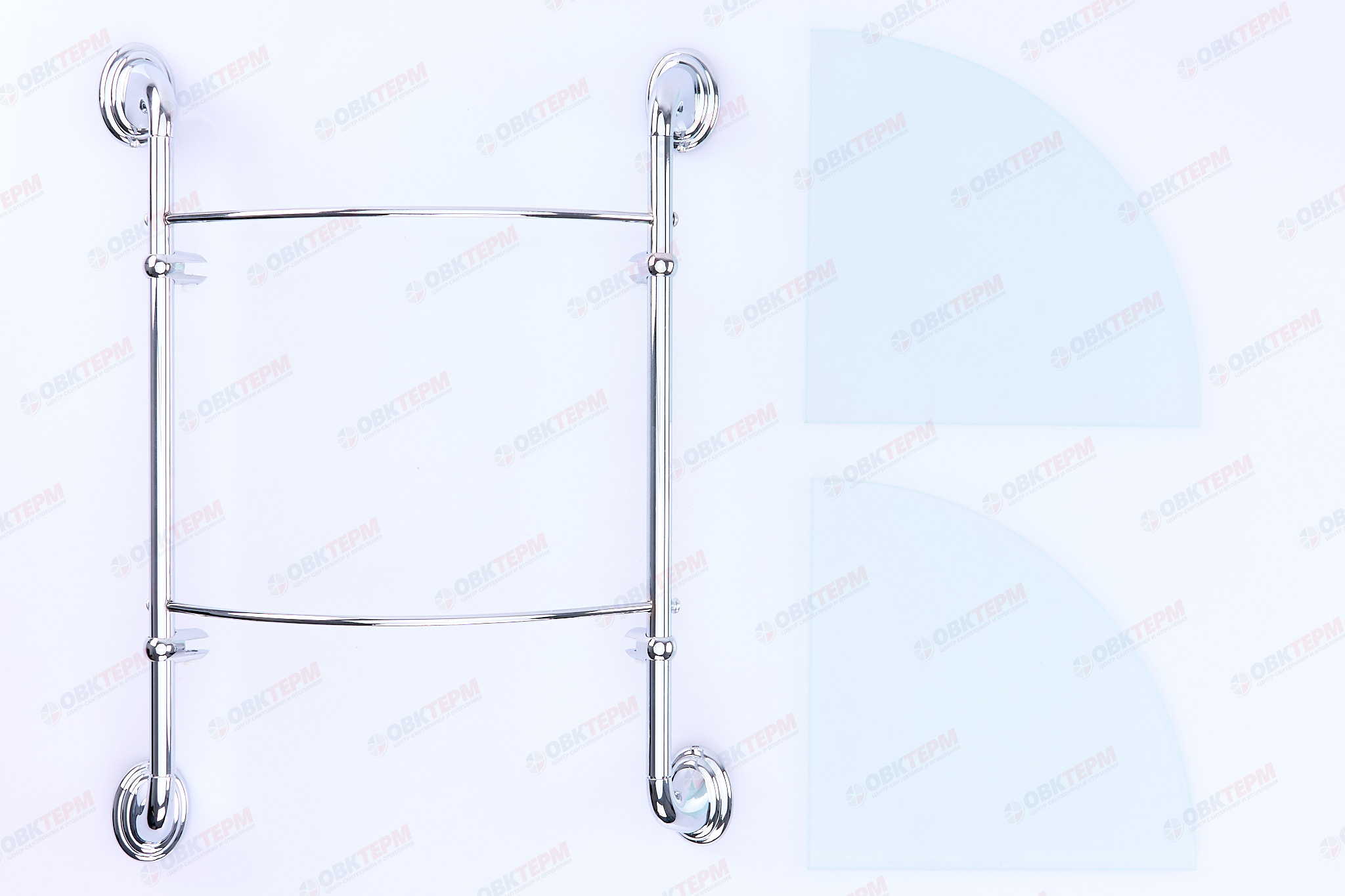 Полка угловая 2-ярусная (стекло)  250х250мм  ZERIX LR1507-2 (Z1517)   (10 шт/ящ) - миниатюра №3