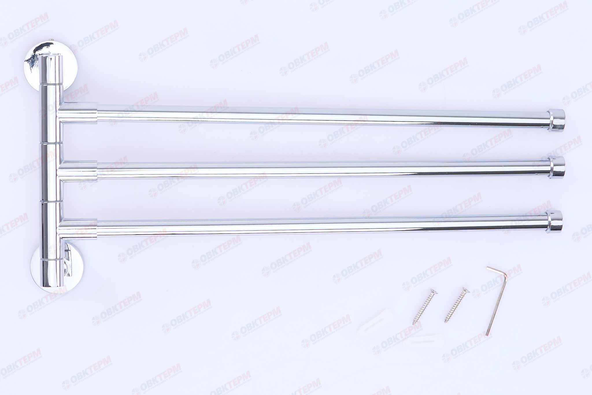 Полотенцедержатель поворотный (3 планки)  ZERIX LR113 (Z44-3)  (40 шт/ящ) - Изображение №3