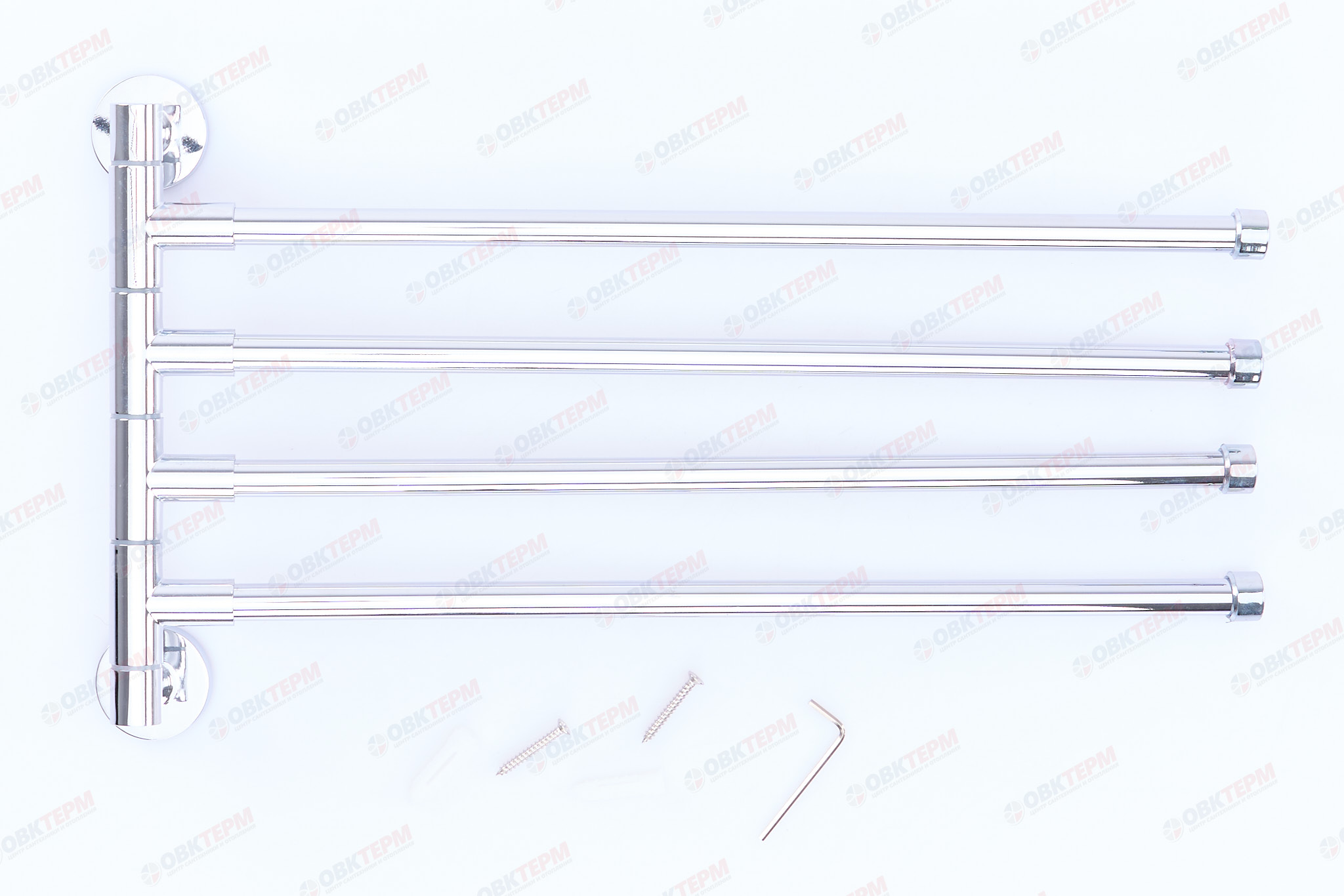 Полотенцедержатель поворотный (4 планки)  ZERIX LR114 (Z44-4)  (40 шт/ящ) - Изображение №3