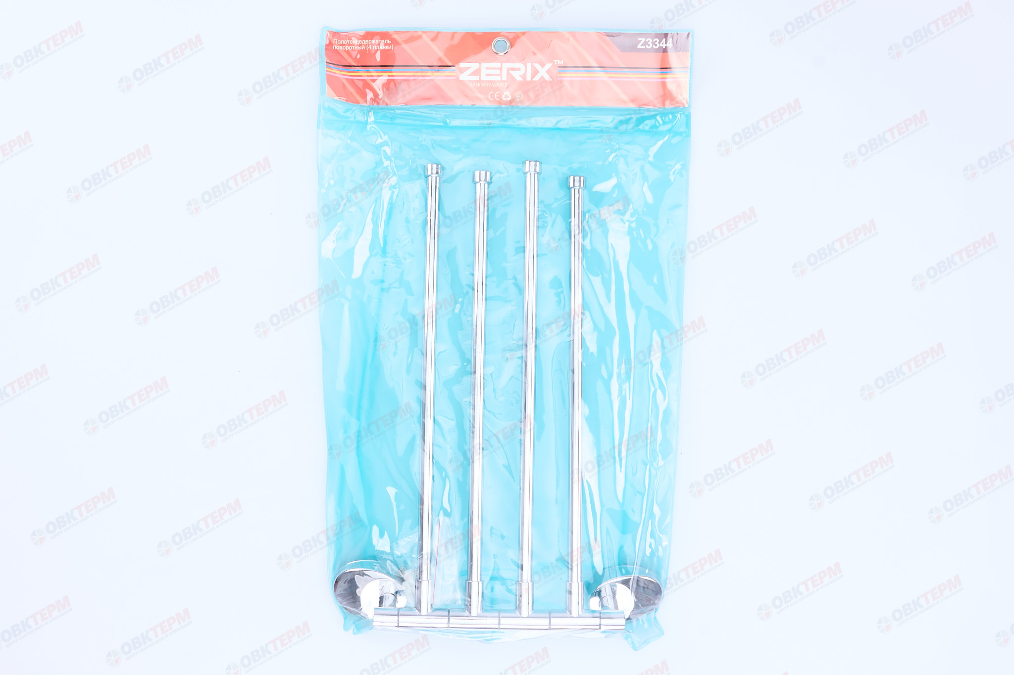 Полотенцедержатель поворотный (4 планки)  ZERIX LR3314 (Z3344)   (40 шт/ящ) - Изображение №4