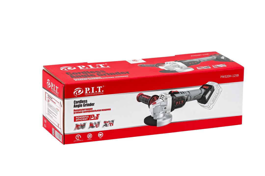 Углошлифовальная машина аккум.OnePower Б/Щ PWS20H-125B P.I.T. SOLO (20В, до 8000об/мин) БЕЗ АКБ и ЗУ - миниатюра №6