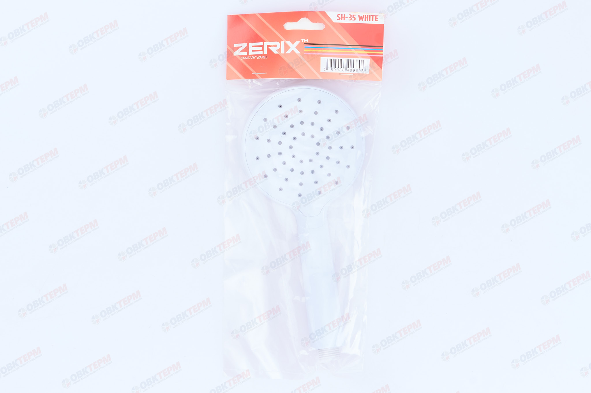 Лейка д/душа ручная ZERIX  SH-35 WHITE ( 1 режим)  (100 шт/ящ) - миниатюра №6