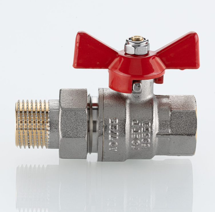 Кран шаровый с американкой      Valtec     1/2"  ВН бабочка BASE ГОСТ   (10/60) - Изображение №1