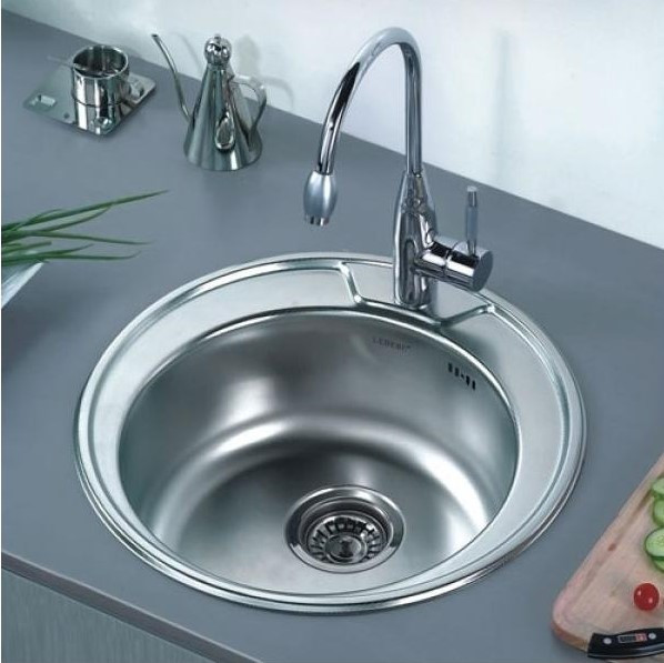 VLADIX  Мойка ВРЕЗНАЯ круглая Ø49 (Decor)* 0,60мм + сифон (15шт/уп.) - миниатюра №3