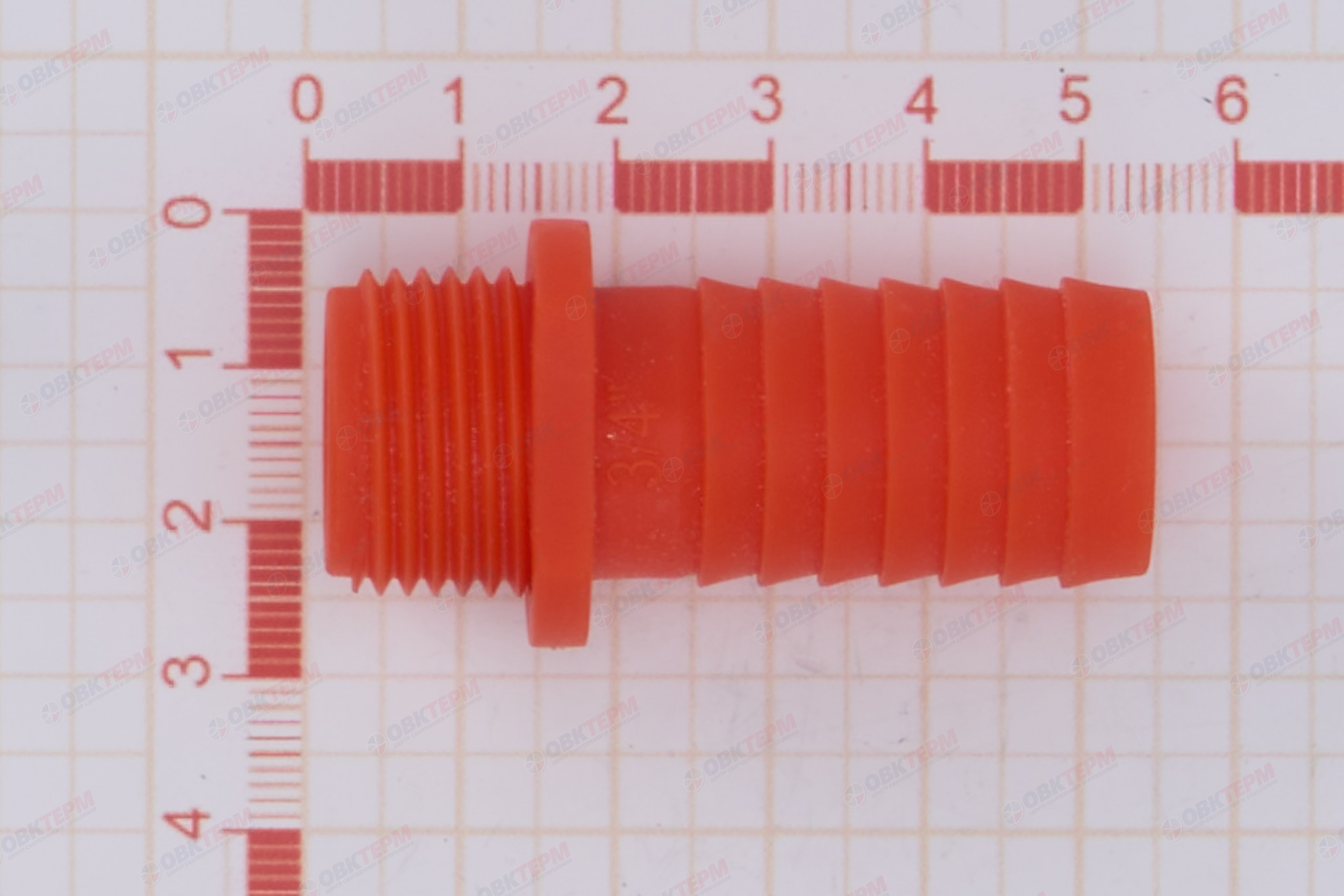 Штуцер пластиковый     1/2" наружняя резьба -  3/4"  шланг (1шт/100упак) - миниатюра №6
