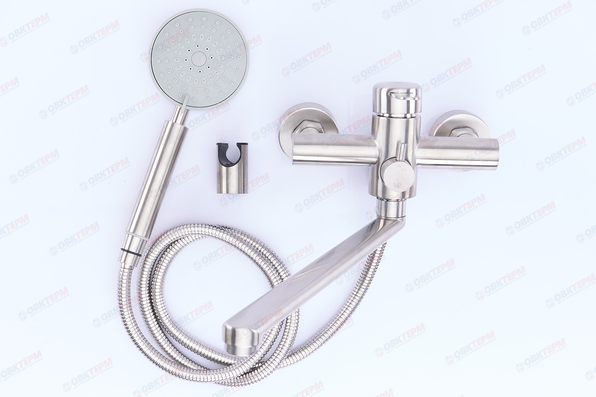 Смеситель д/ванны нерж/сталь MIXXUS FAN-006 EURO  (12 шт/ящ) - миниатюра №2