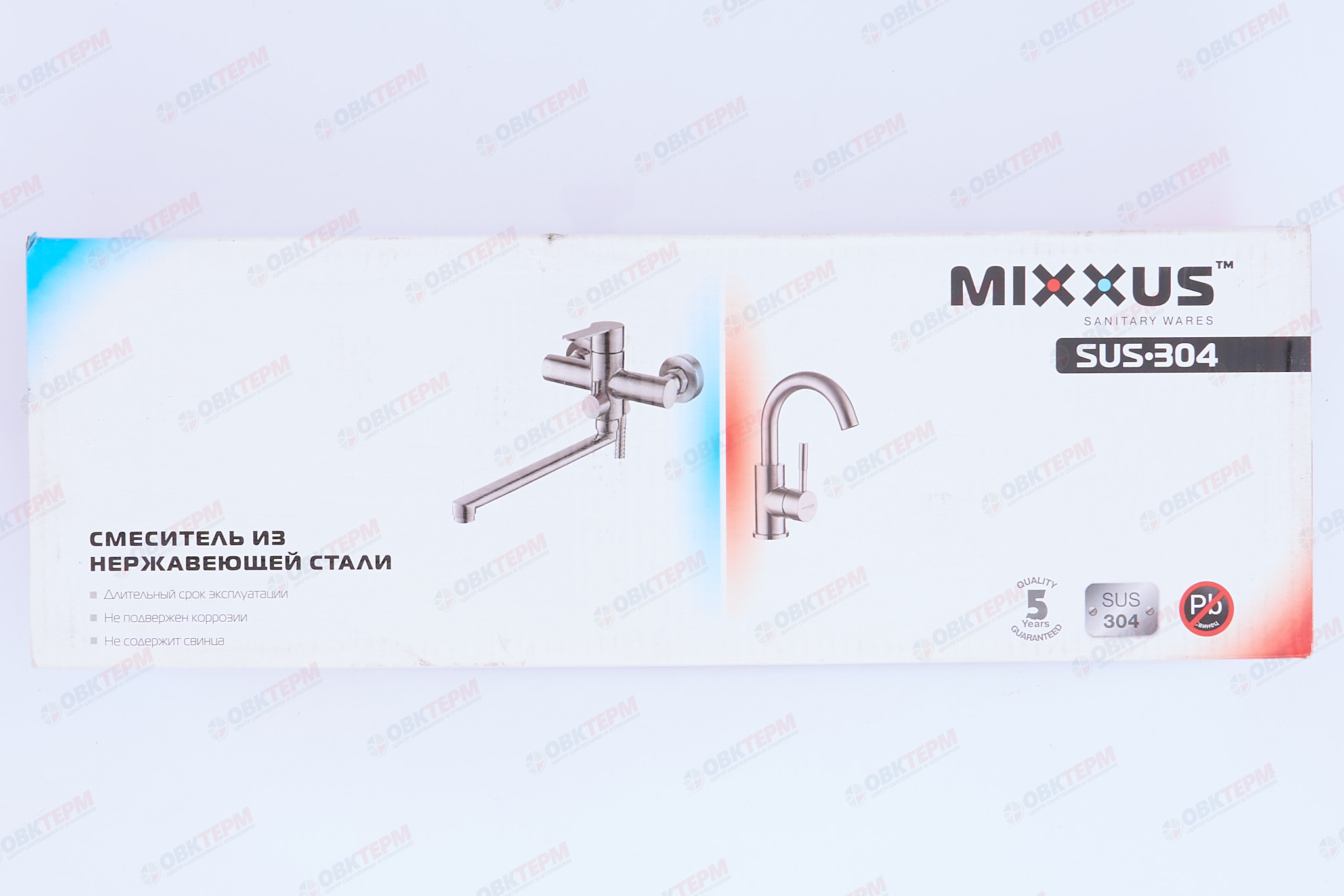 Смеситель д/ванны нерж/сталь MIXXUS FAN-006 EURO  (12 шт/ящ) - миниатюра №6