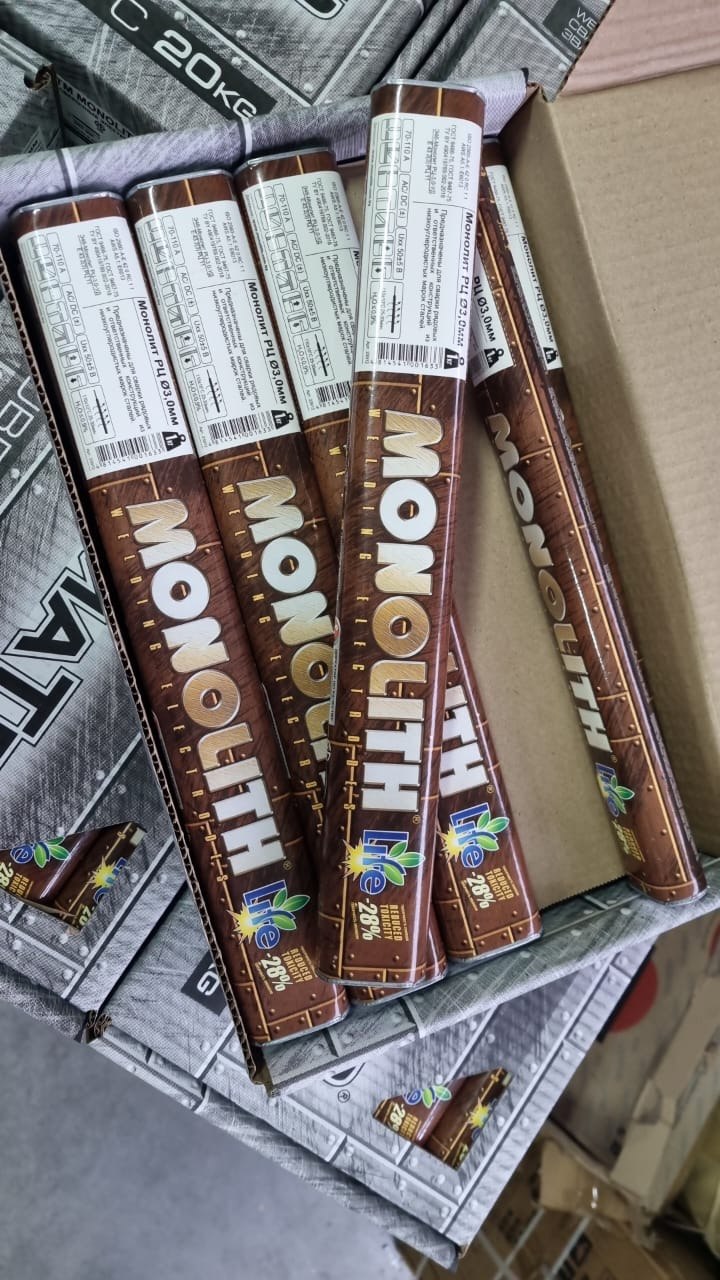 Электроды    АНО-21    3мм (1кг)  MONOLITH  ТУБУС - Изображение №1