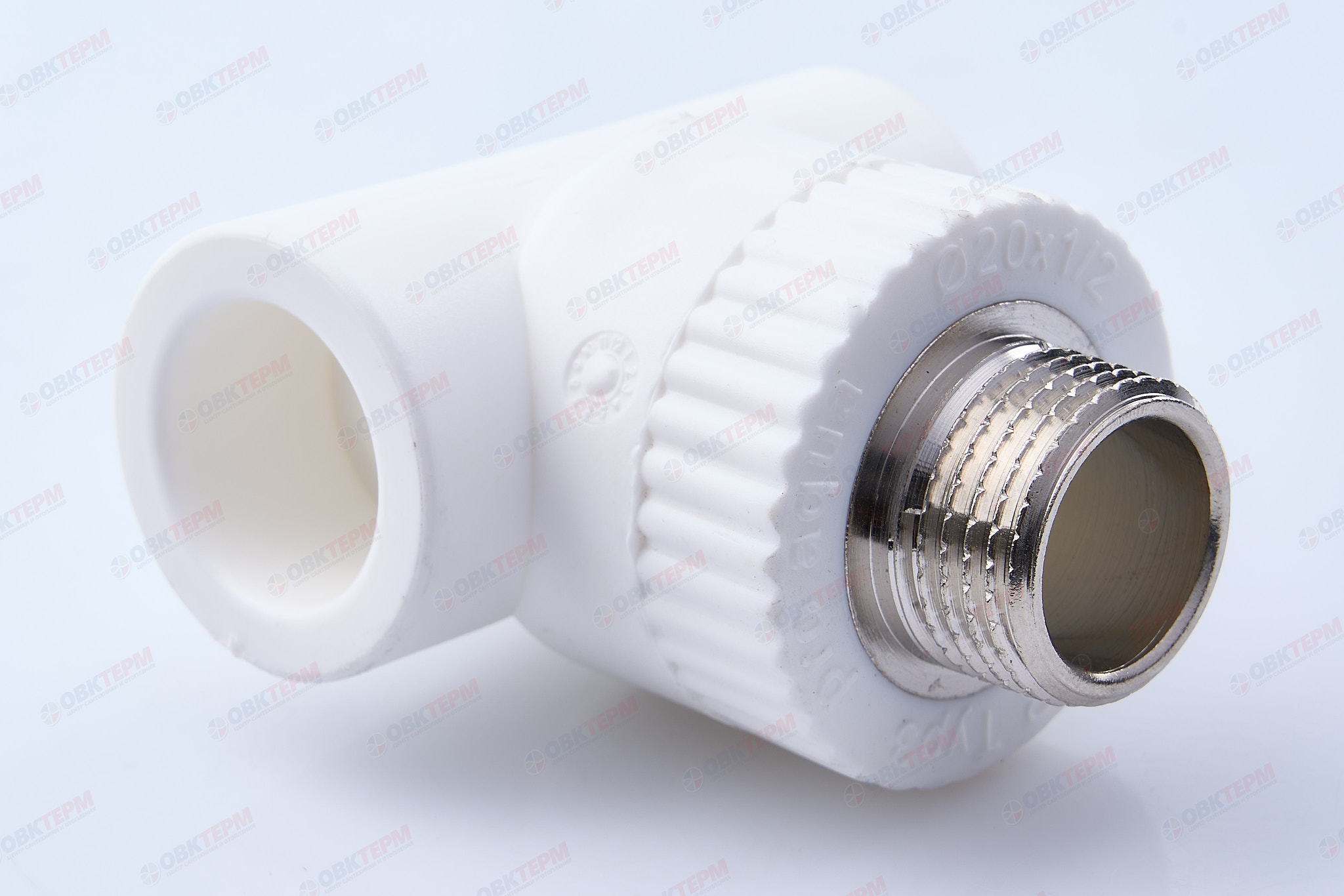 Тройник с МРН 20 * 1/2" * 20   БЕЛЫЙ   (PRO AQUA)     (100/10) - Изображение №1