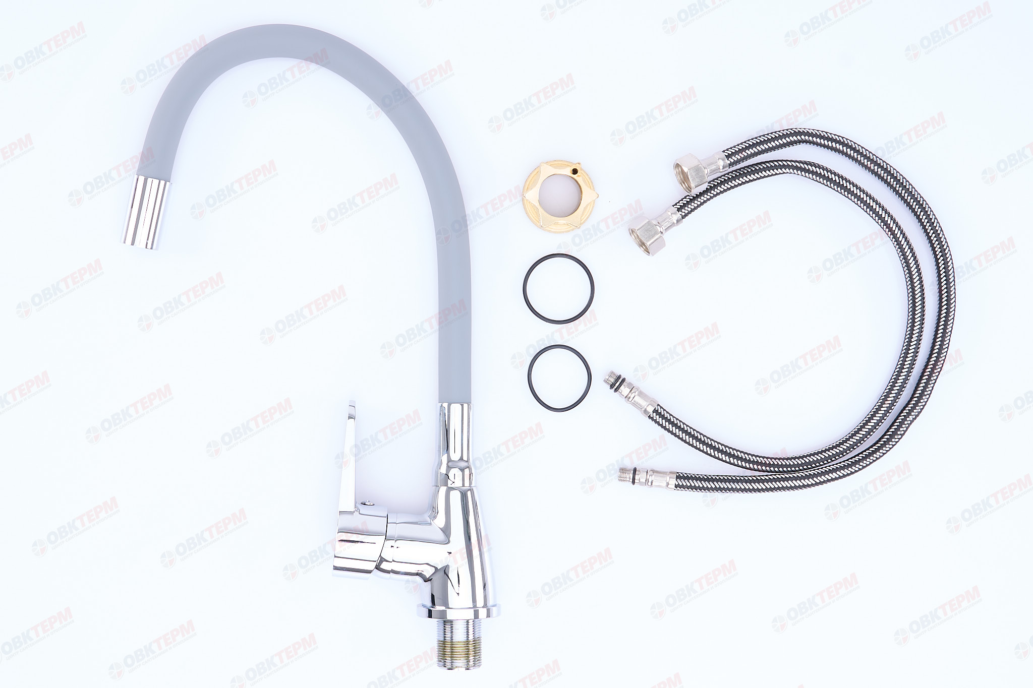 Смеситель д/кухни REFLECTOR ZERIX SOP7 146 GRAY Ø40 ГАЙКА (10 шт/ящ) - Изображение №3