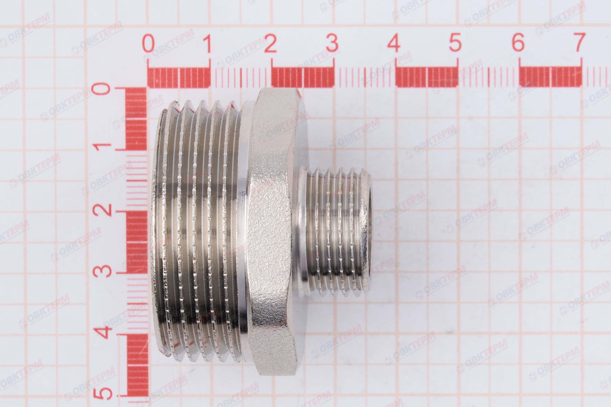 Ниппель  1 1/4" -  1/2"  Никель TIM                   (90/10) - миниатюра №6
