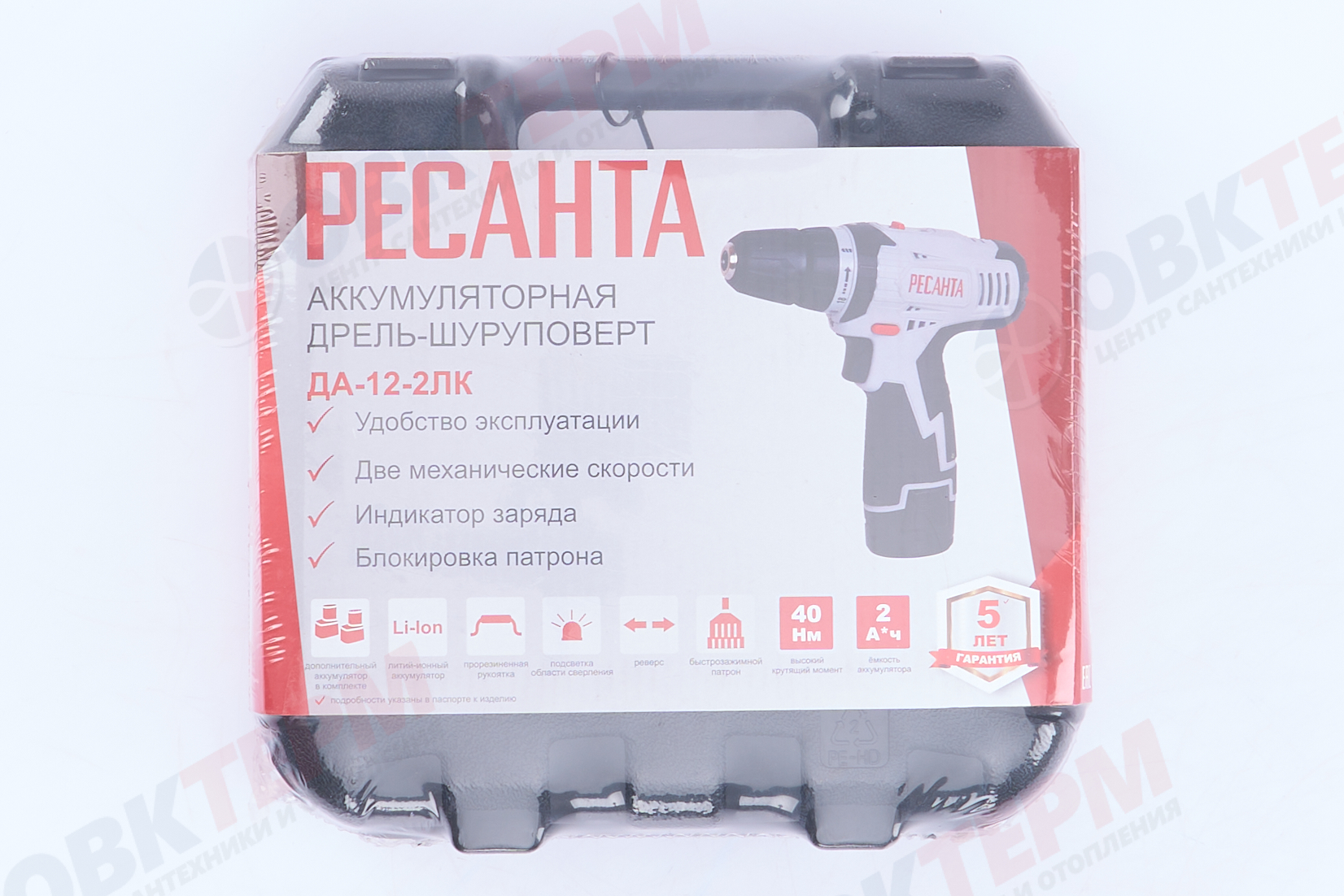 Дрель-шуруповерт аккумуляторная ДА-12-2ЛК Ресанта - миниатюра №18