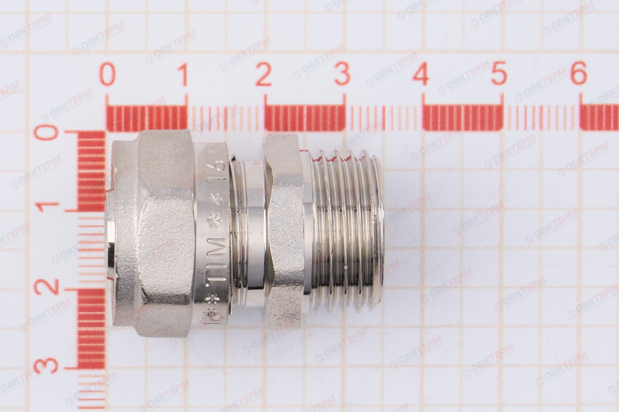 Соединитель  обжимной TIM  16*1/2"н                 (10уп160ящ) - миниатюра №6