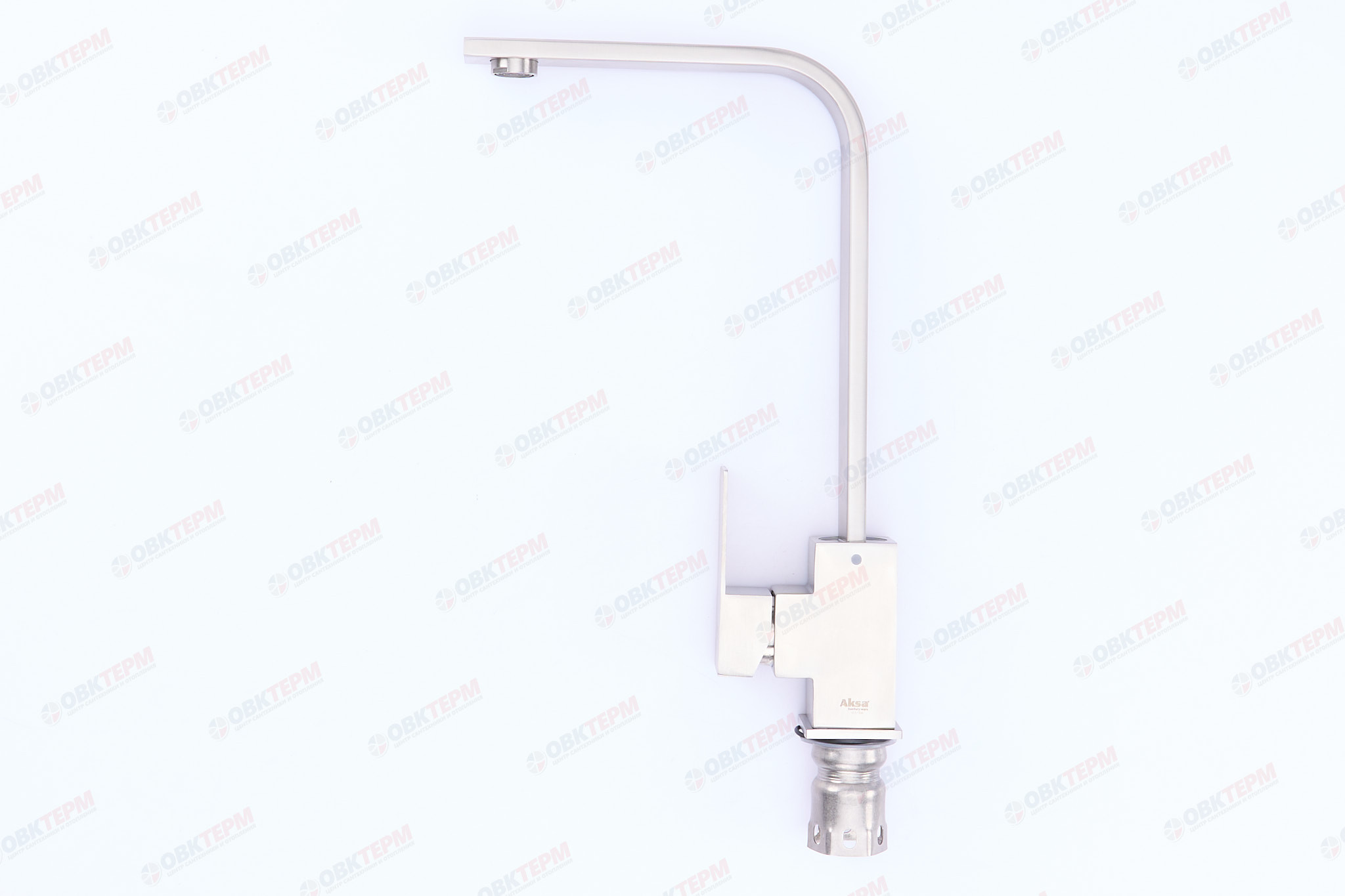 Смеситель д/кухни AKSA BAS-04-17 нерж/сталь /сатин (10 шт/ящ) - Изображение №1