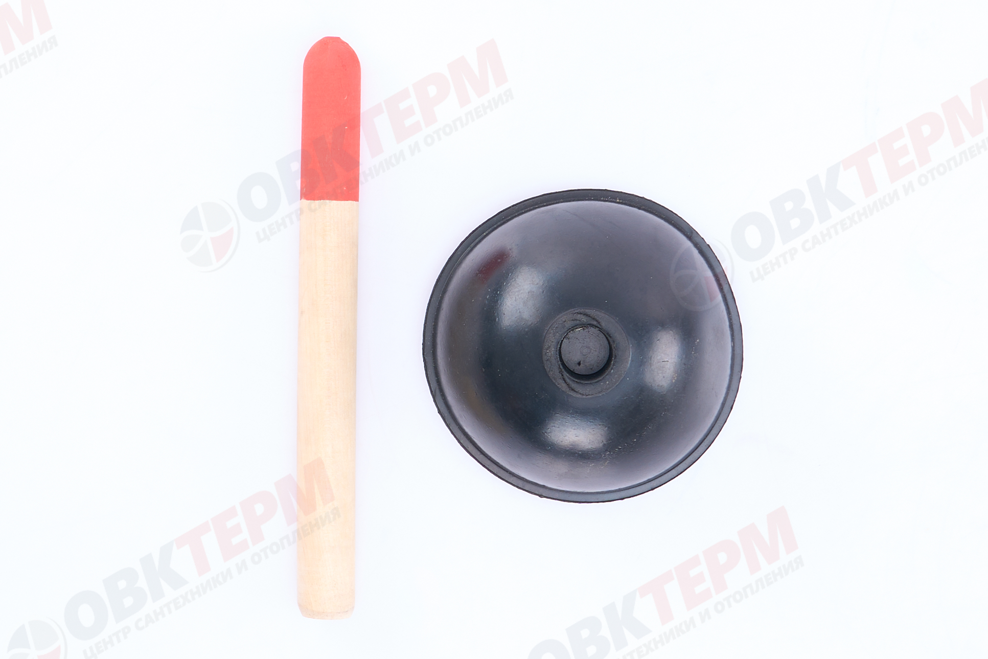 Вантуз с деревянной ручкой большой конический двойной - Изображение №3