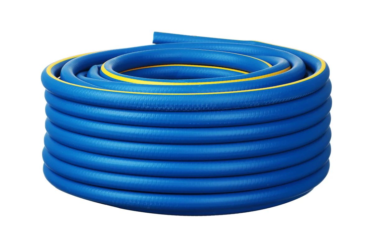 Шланг поливочный резиновый ТЭП AQUA FORSE с покрытием Soft Touch  синий 3/4"  3-слойный (25м) - Изображение №1