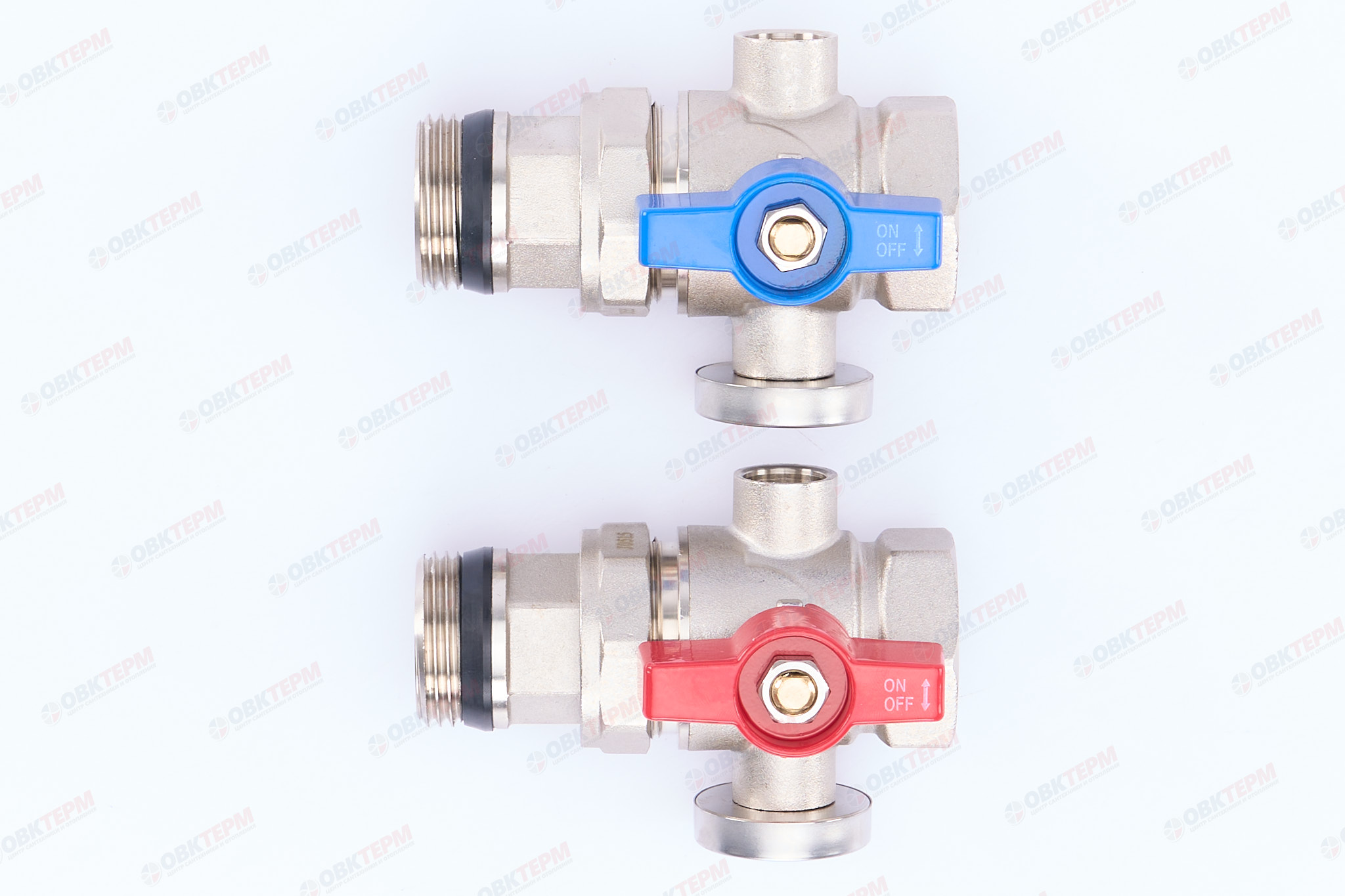 Кран шаровый с нак гайкой и термом. прямой 1" TIM (пара)   (1п/20ящ) - Изображение №2