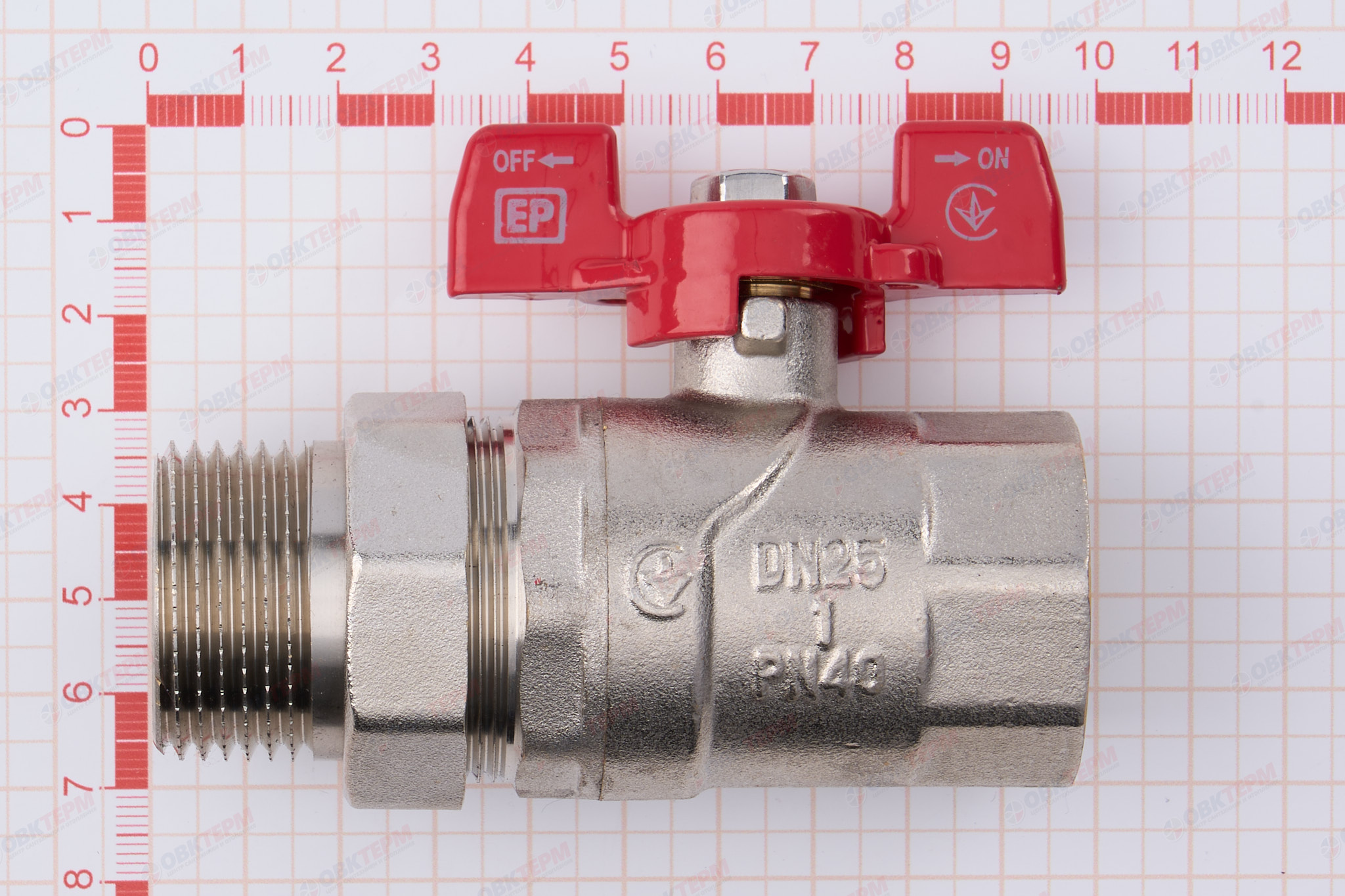 Кран шаровый с американкой     EUROPRODUCT    1"  ВН     (40 шт) - миниатюра №6