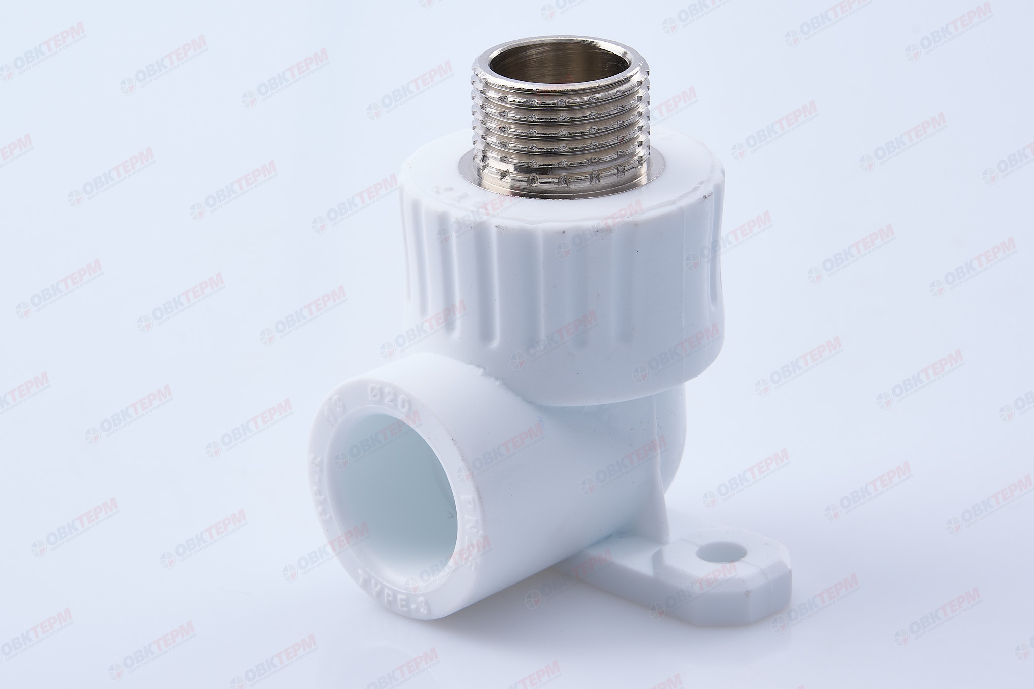 Угол монтажный  20 * 1/2"Н   БЕЛЫЙ PP-R   (RTP)          (75/25) - Изображение №1